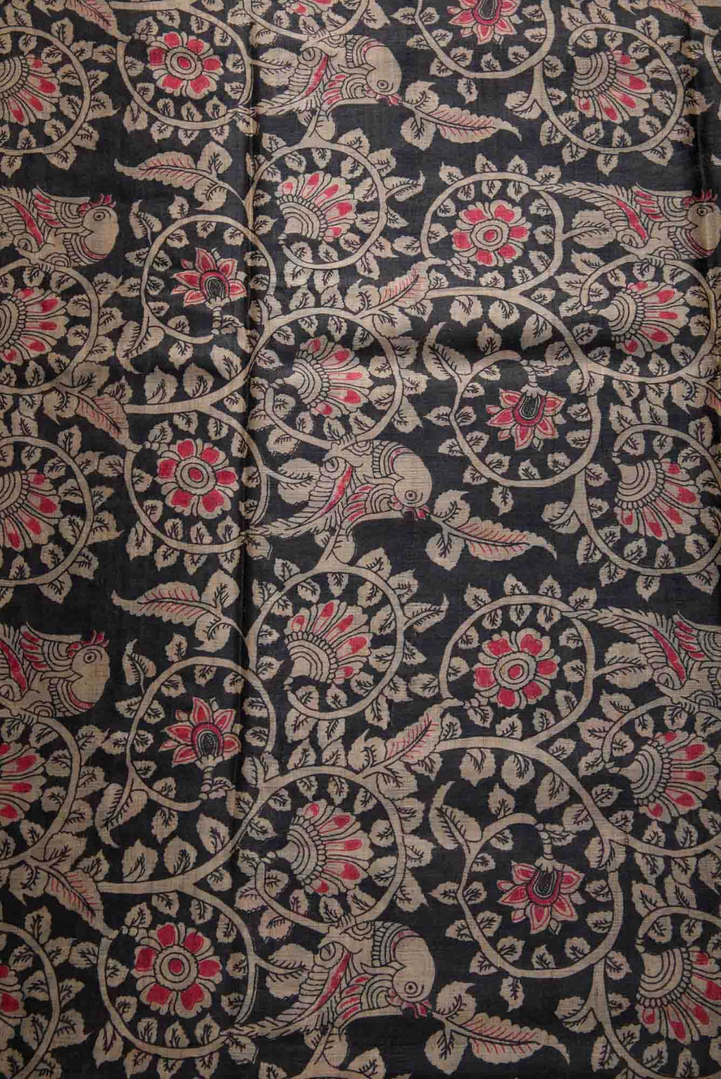 Black Tussar Silk Dress Material