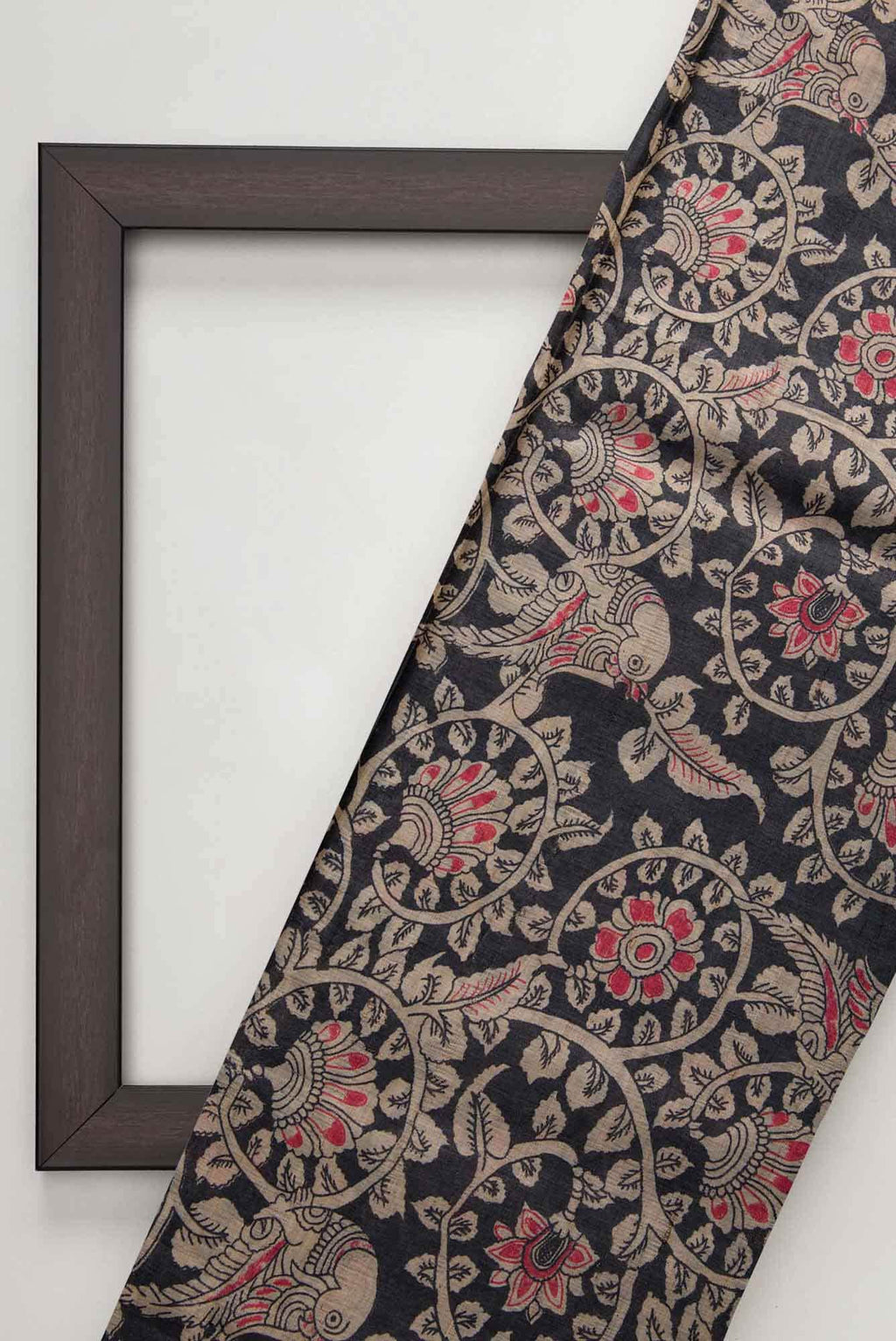 Black Tussar Silk Dress Material