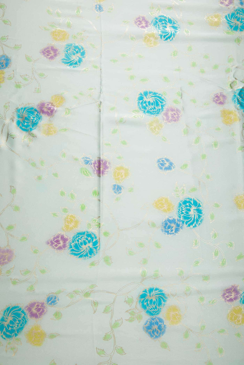 Blue Crepe Dress Material
