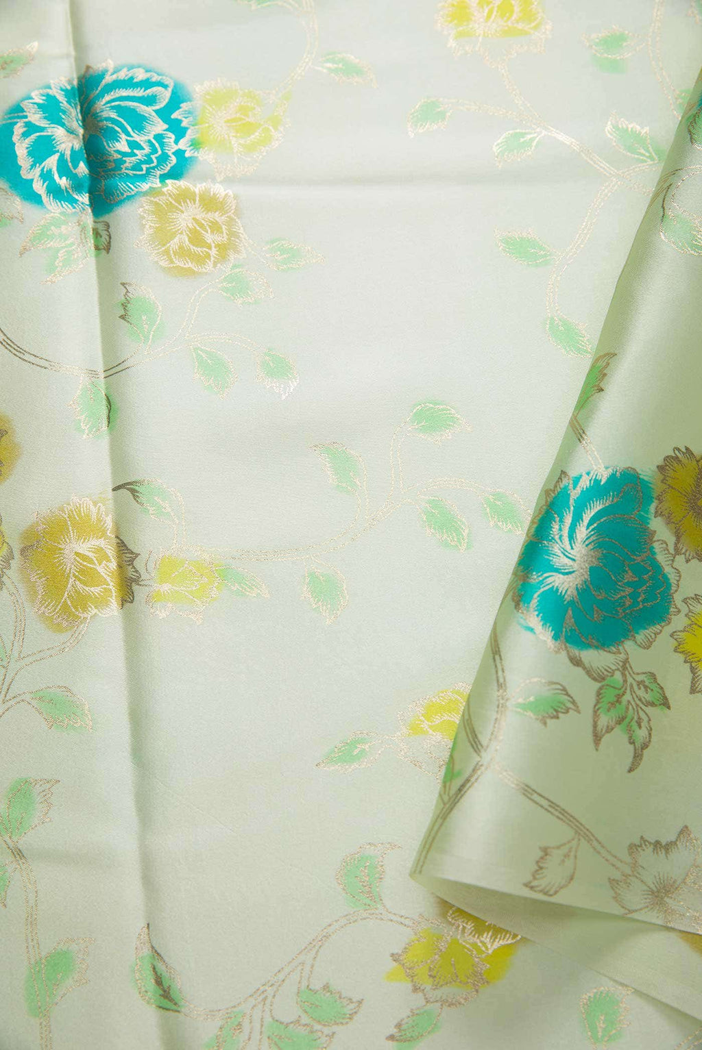 Green Crepe Dress Material