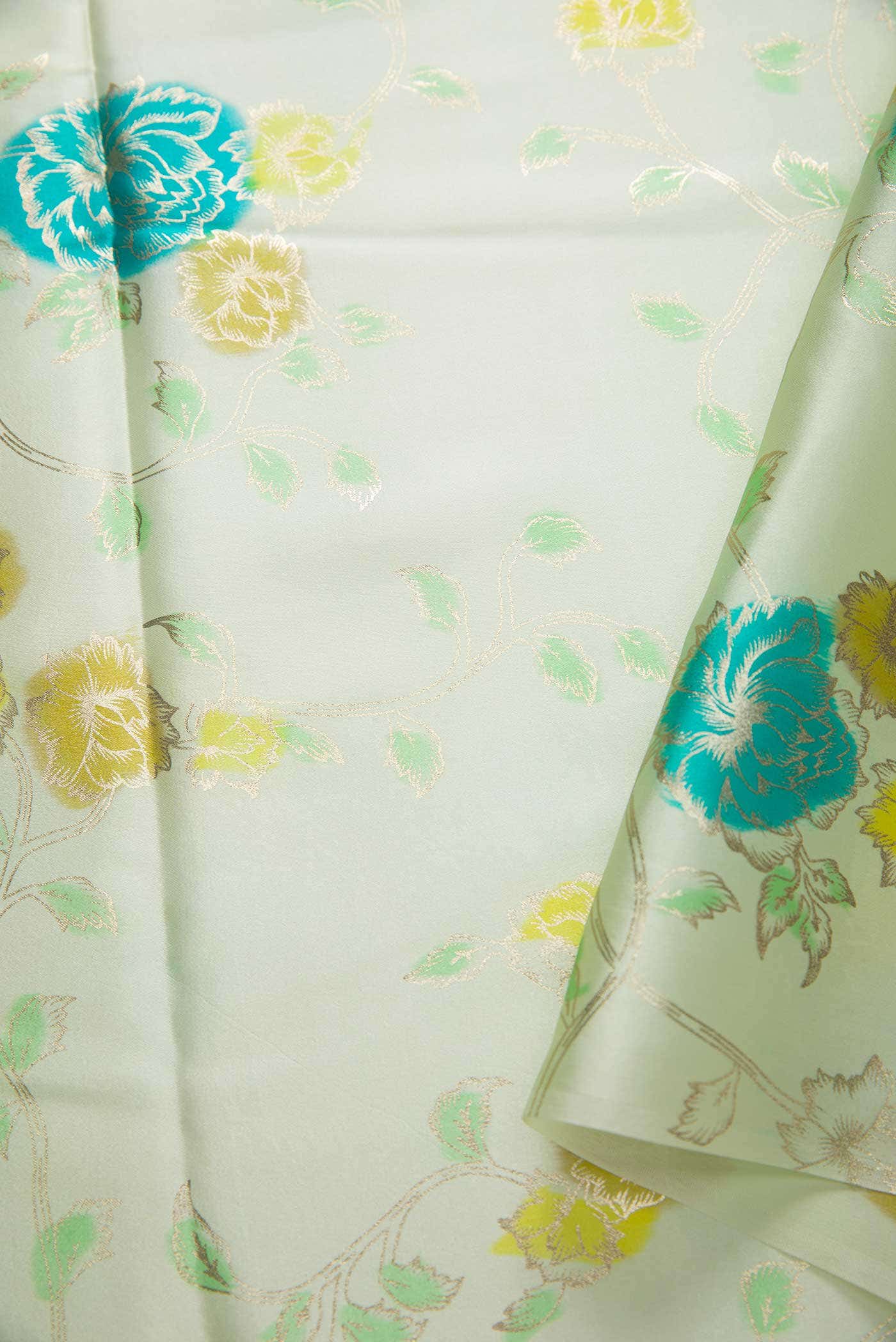 Green Crepe Dress Material