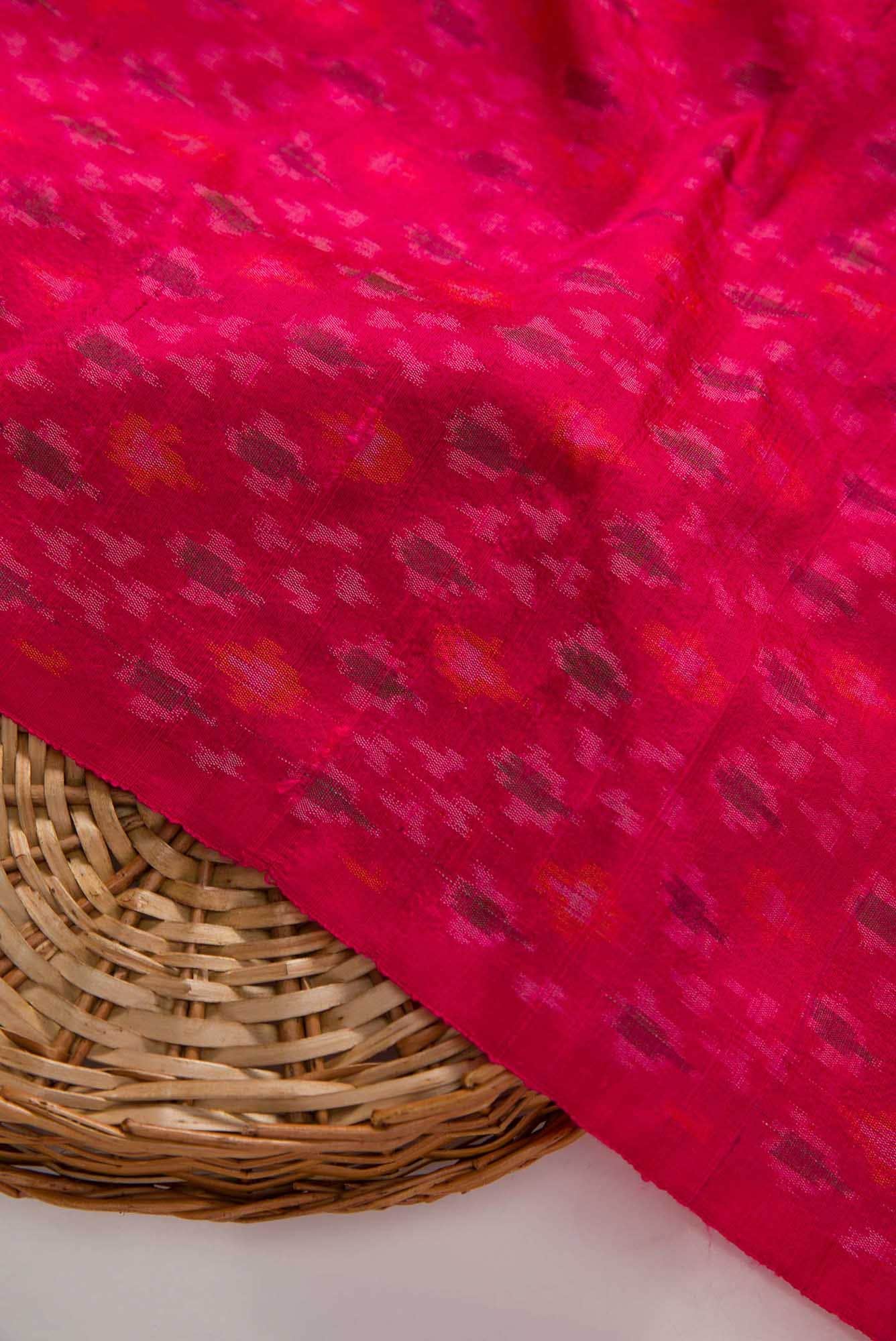 Pink Raw Silk Dress Material