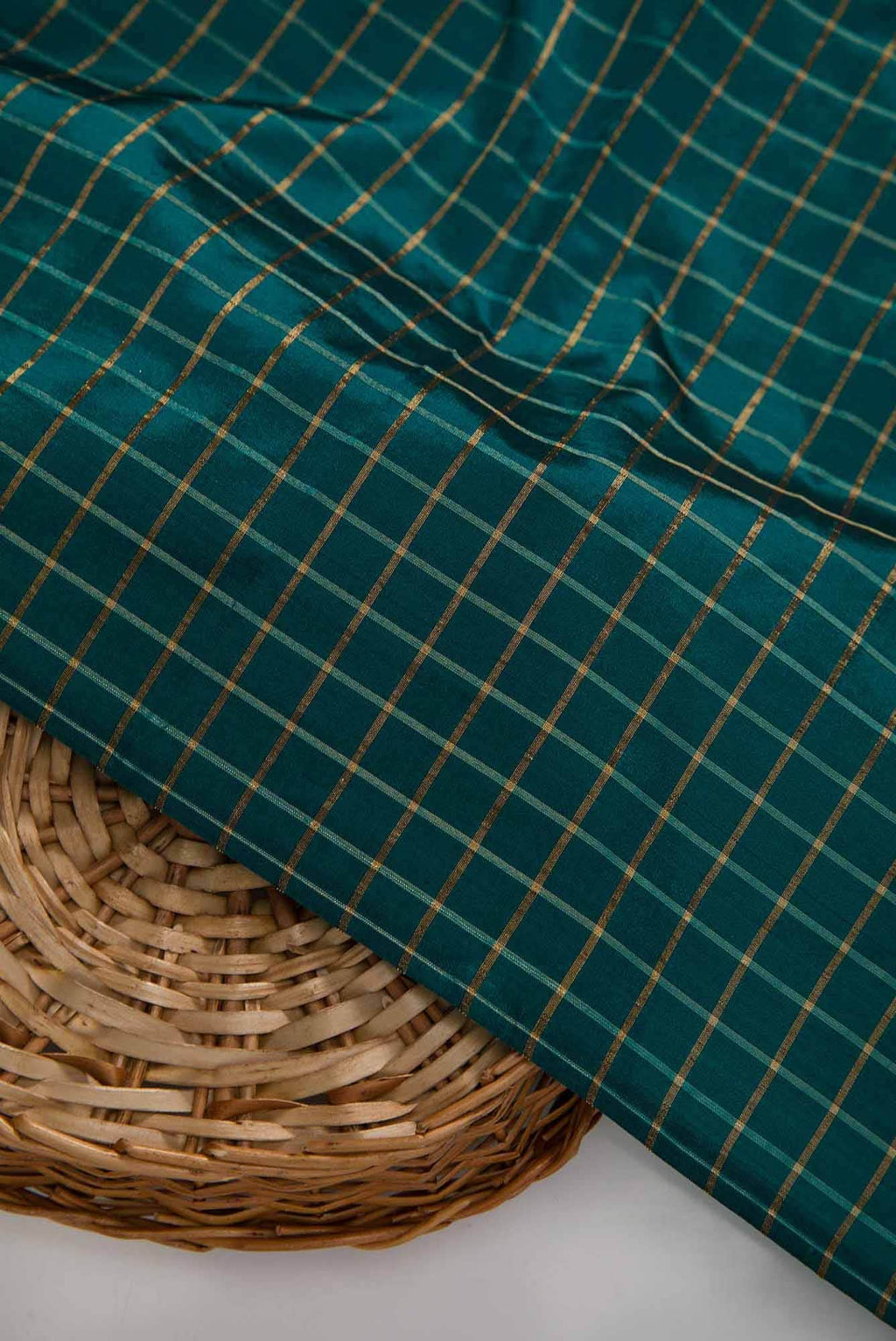 Green Kanchipuram Silk Dress Material