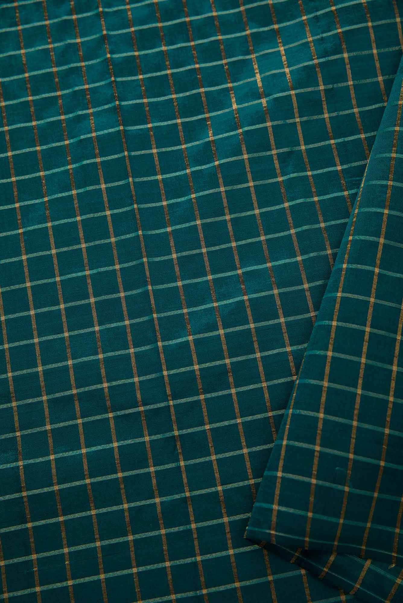 Green Kanchipuram Silk Dress Material