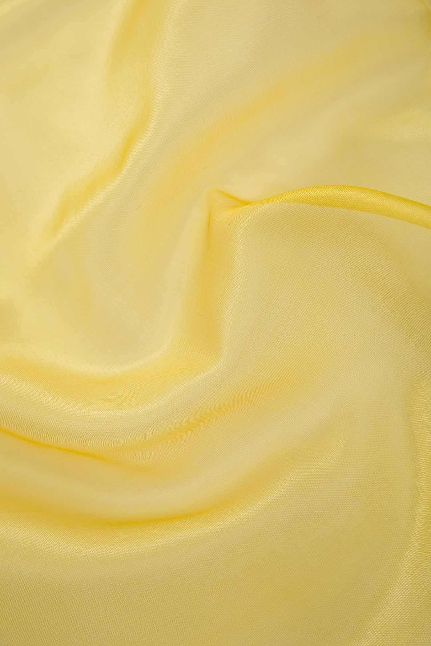 Yellow Organza Silk Dress Material
