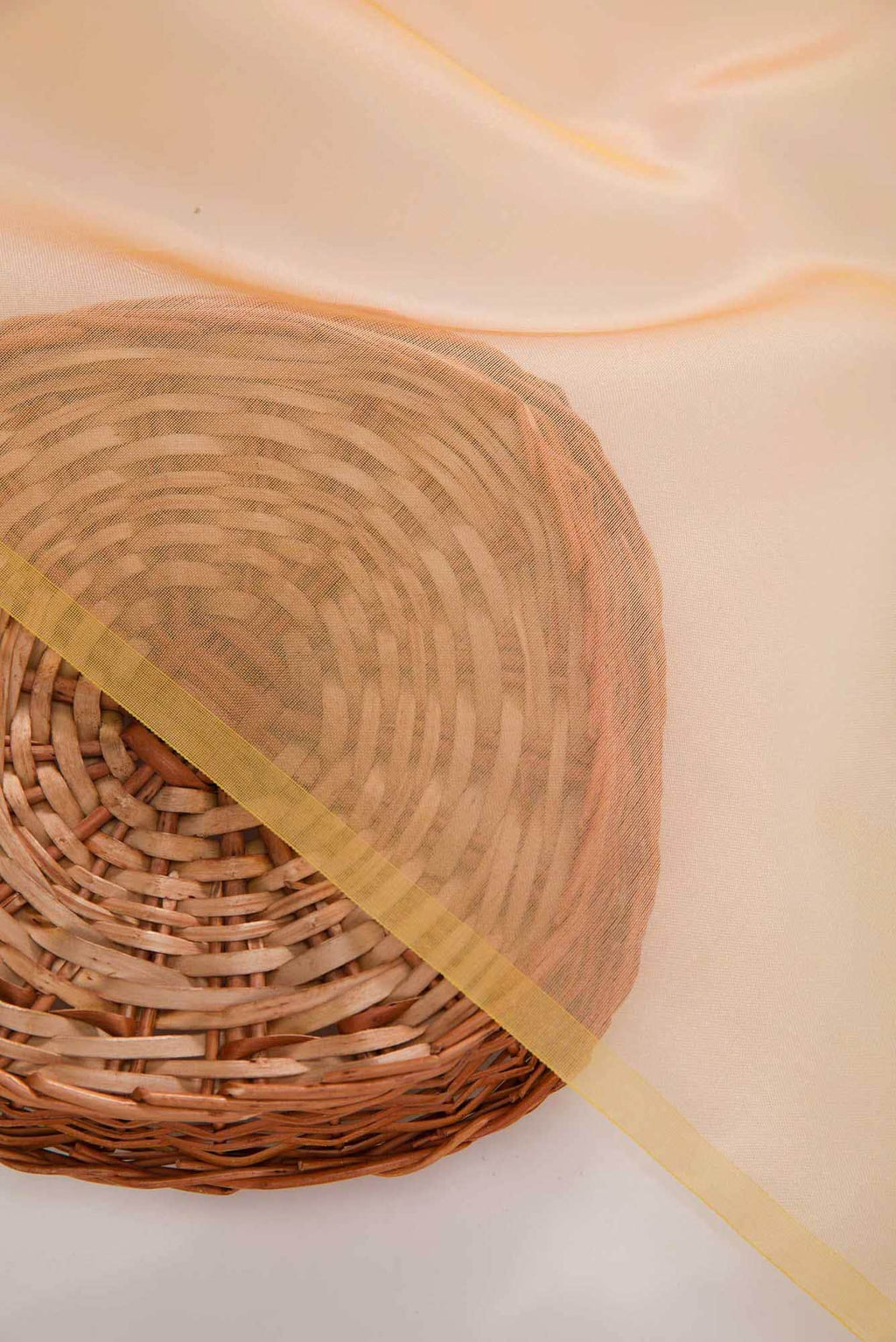 Peach Organza Silk Dress Material