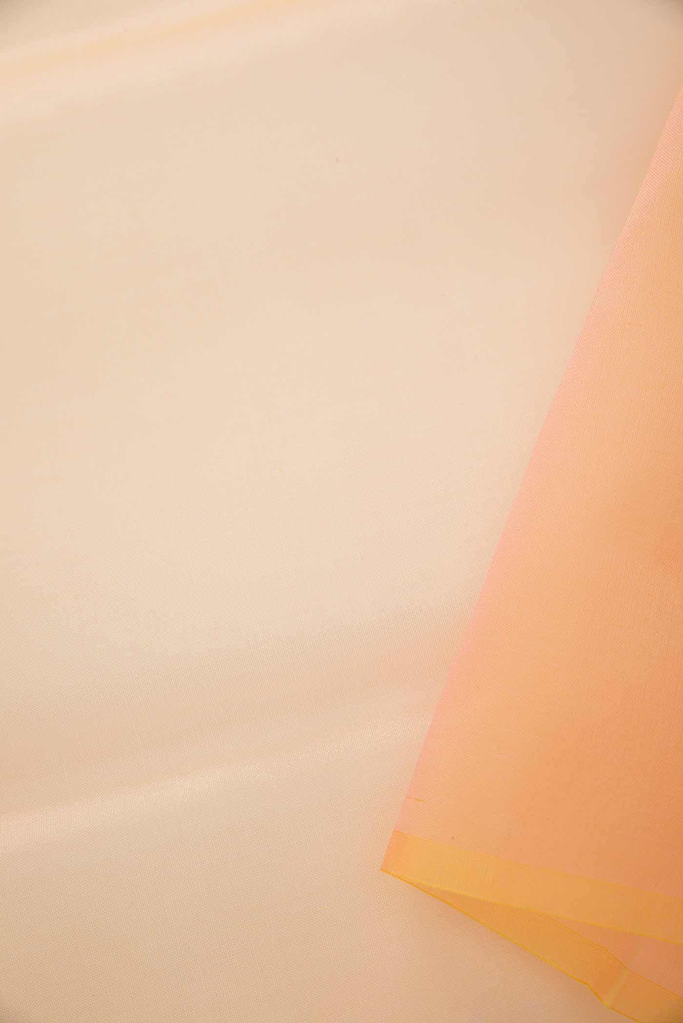 Peach Organza Silk Dress Material