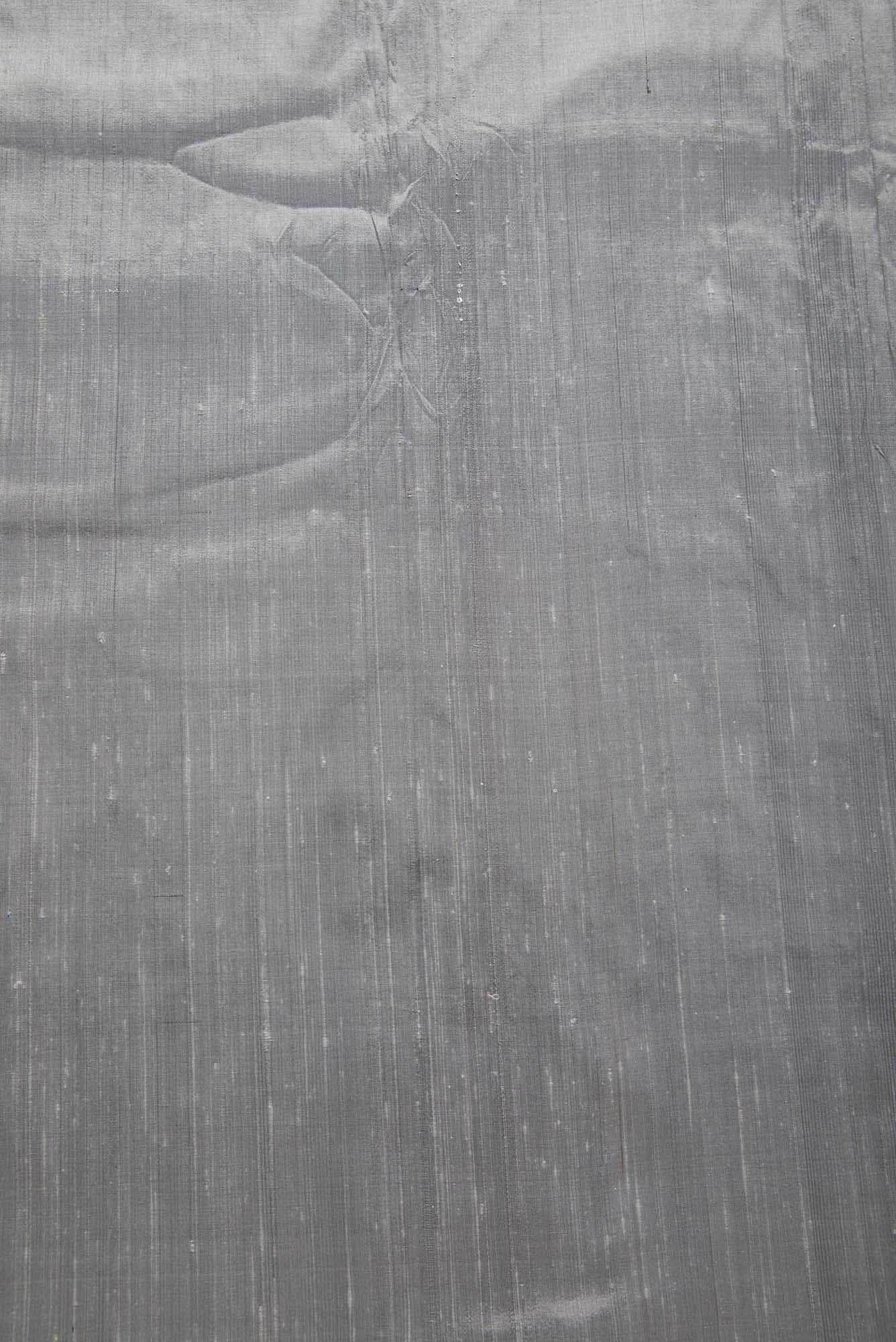 Grey Raw Silk Dress Material