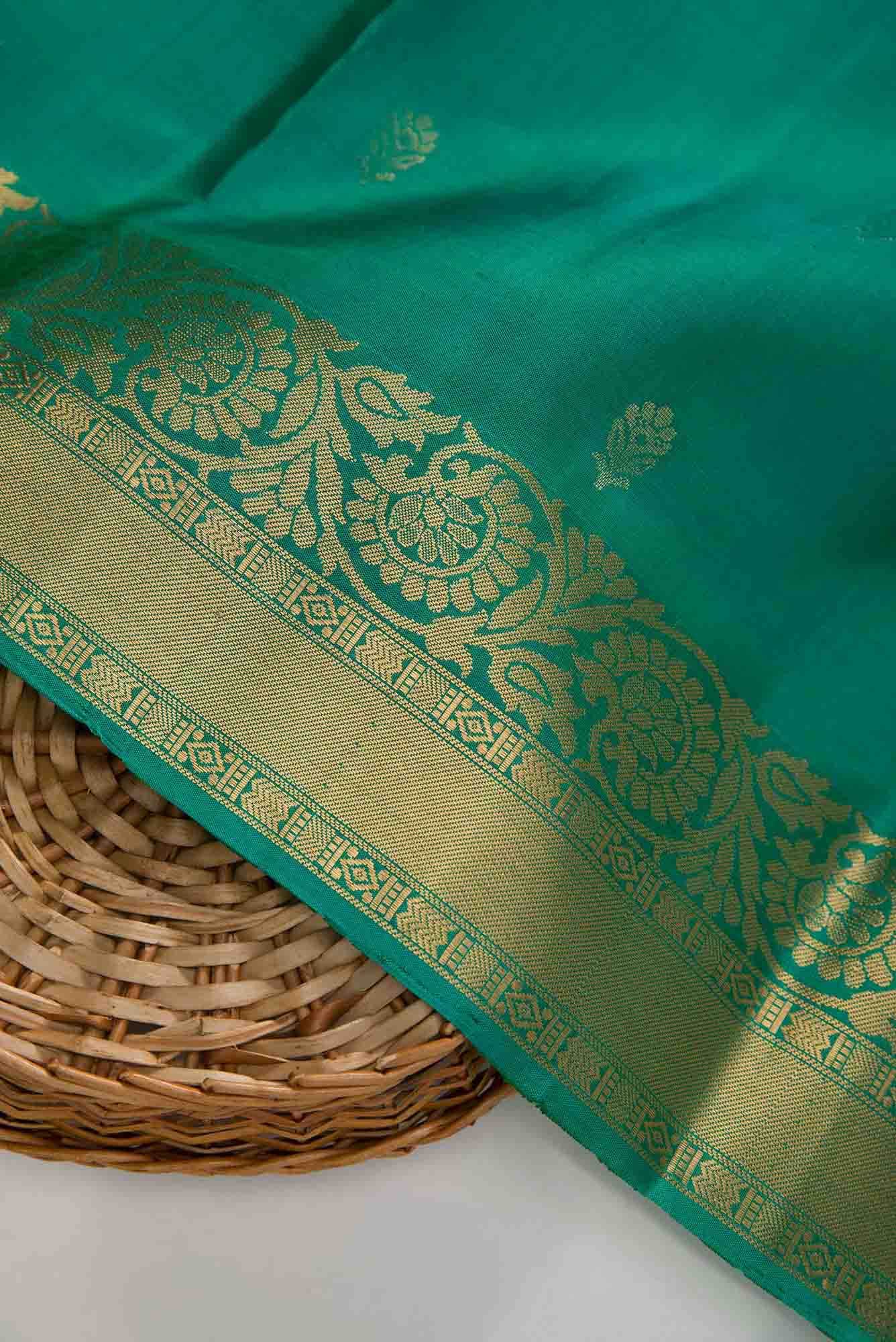 Green Kanchipuram Silk Dress Material