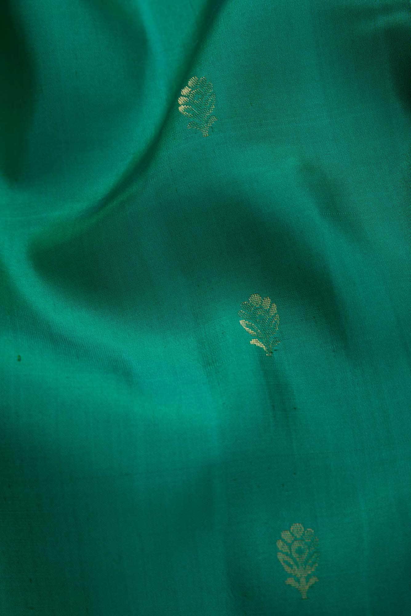 Green Kanchipuram Silk Dress Material