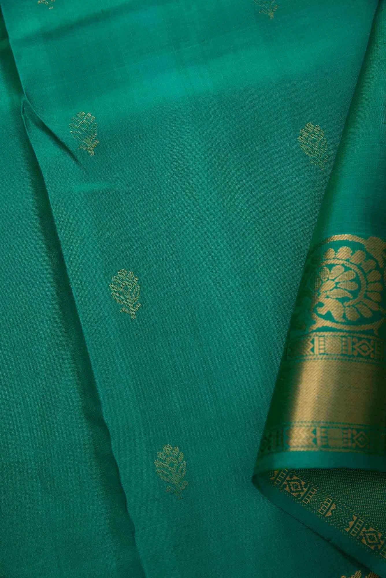 Green Kanchipuram Silk Dress Material