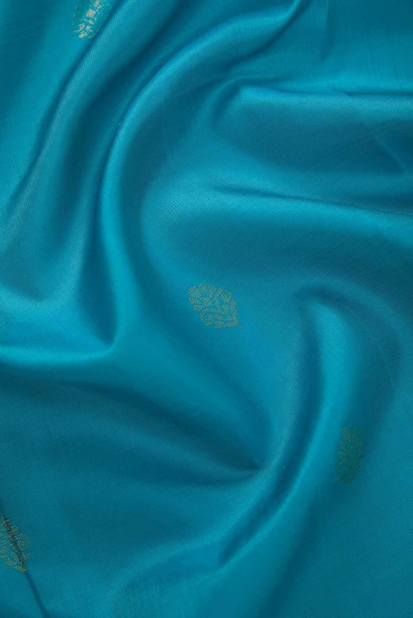 Sky Blue Kanchipuram Silk Dress Material