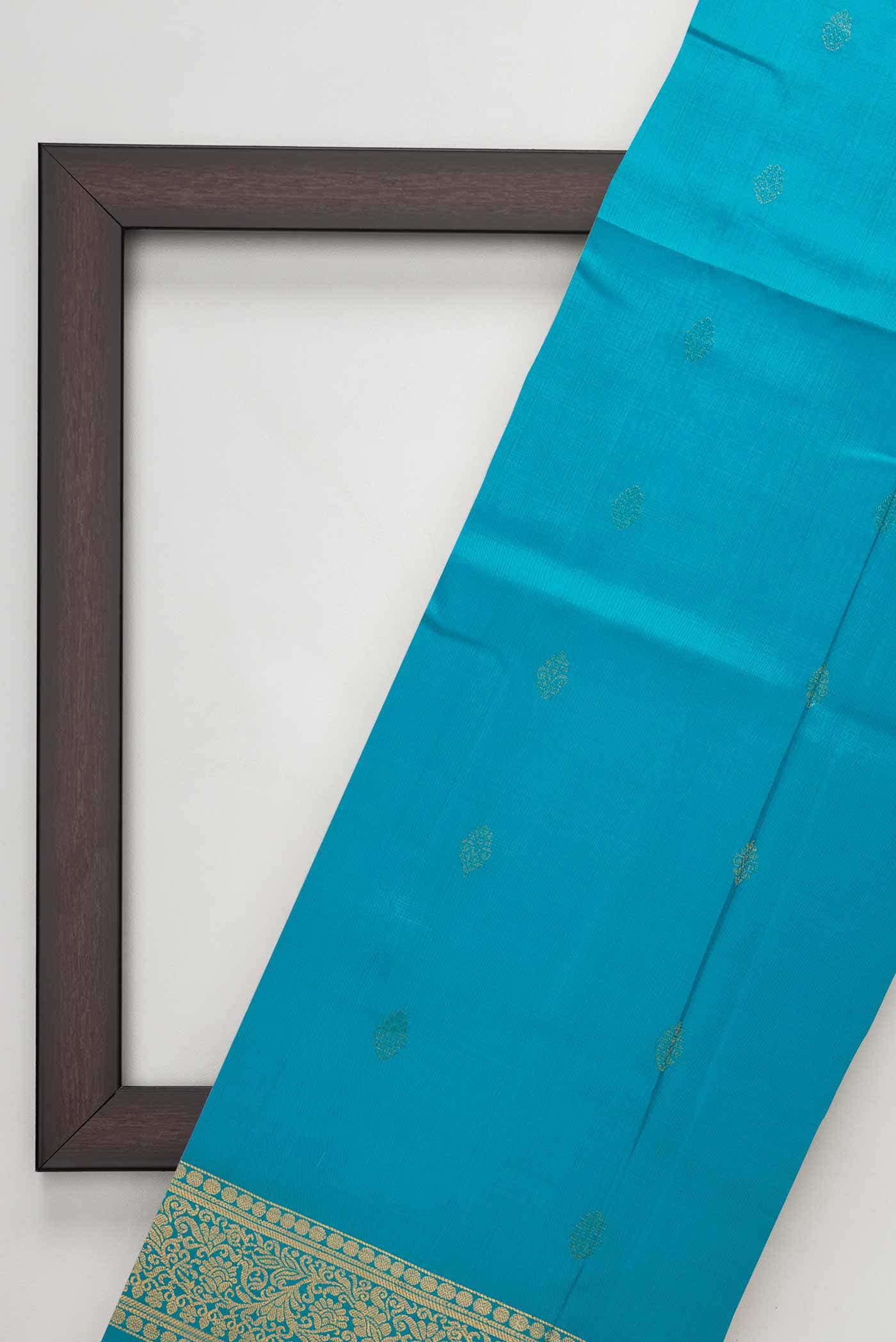 Sky Blue Kanchipuram Silk Dress Material