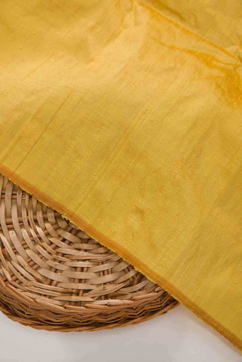 Yellow Raw Silk Dress Material