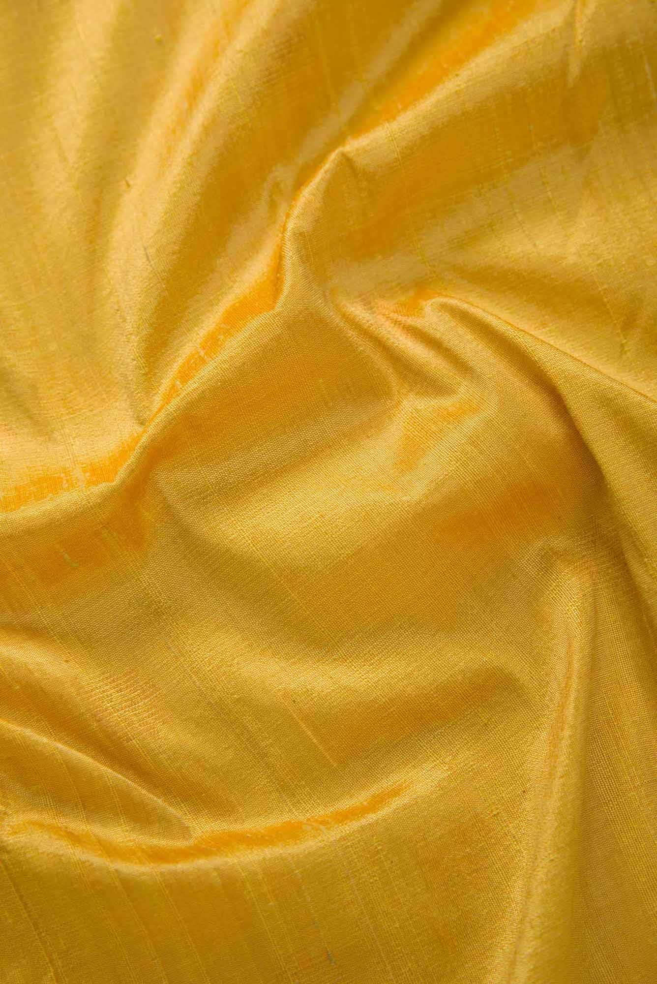 Yellow Raw Silk Dress Material