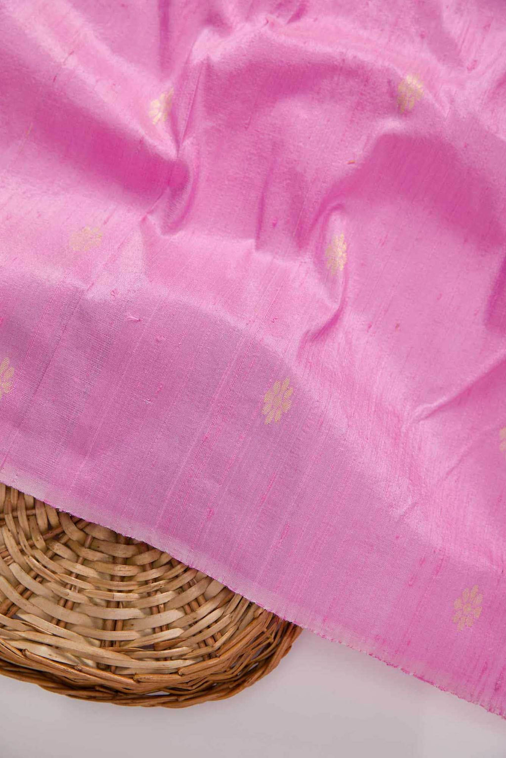 Pink Raw Silk Dress Material