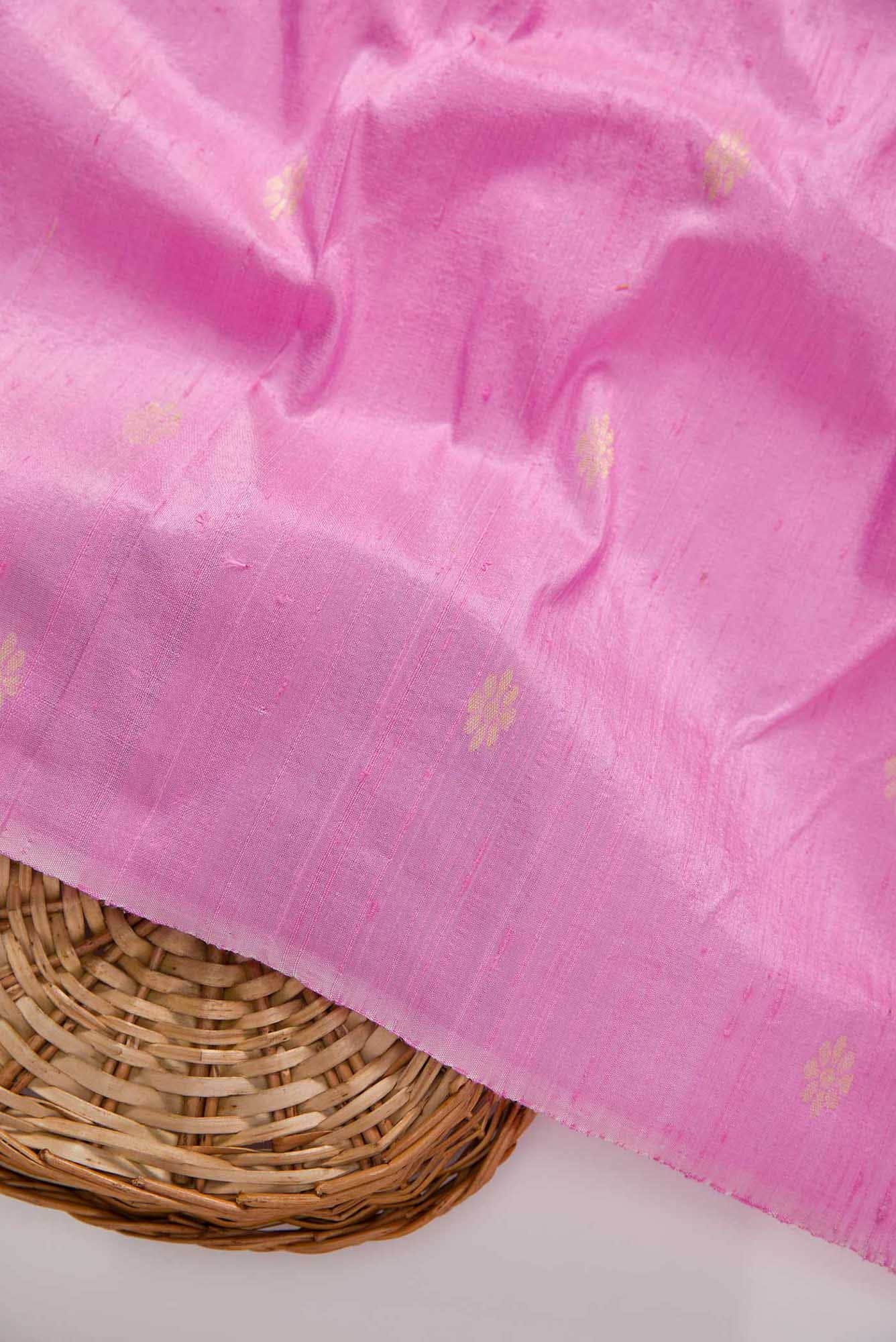 Pink Raw Silk Dress Material