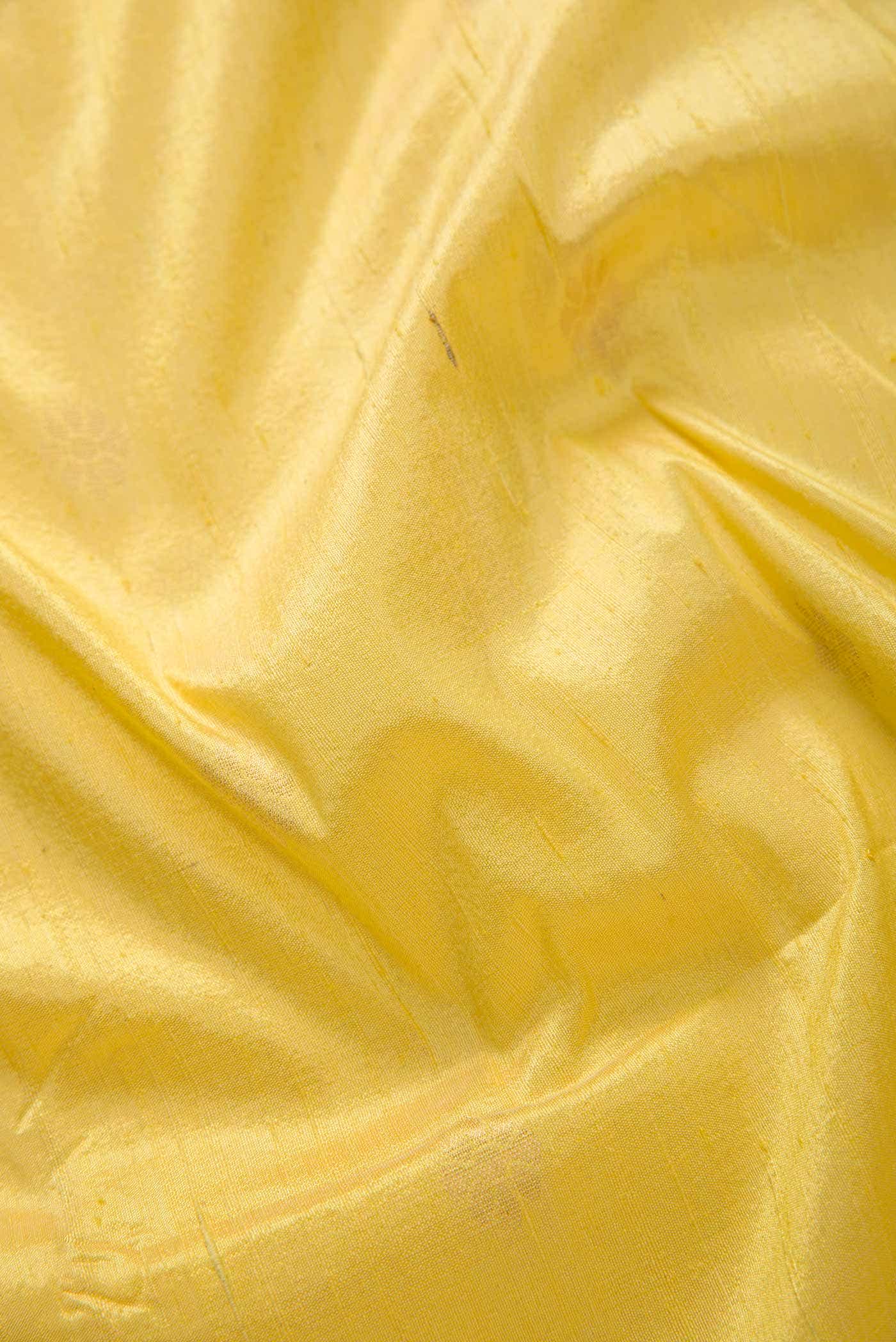 Yellow Raw Silk Dress Material