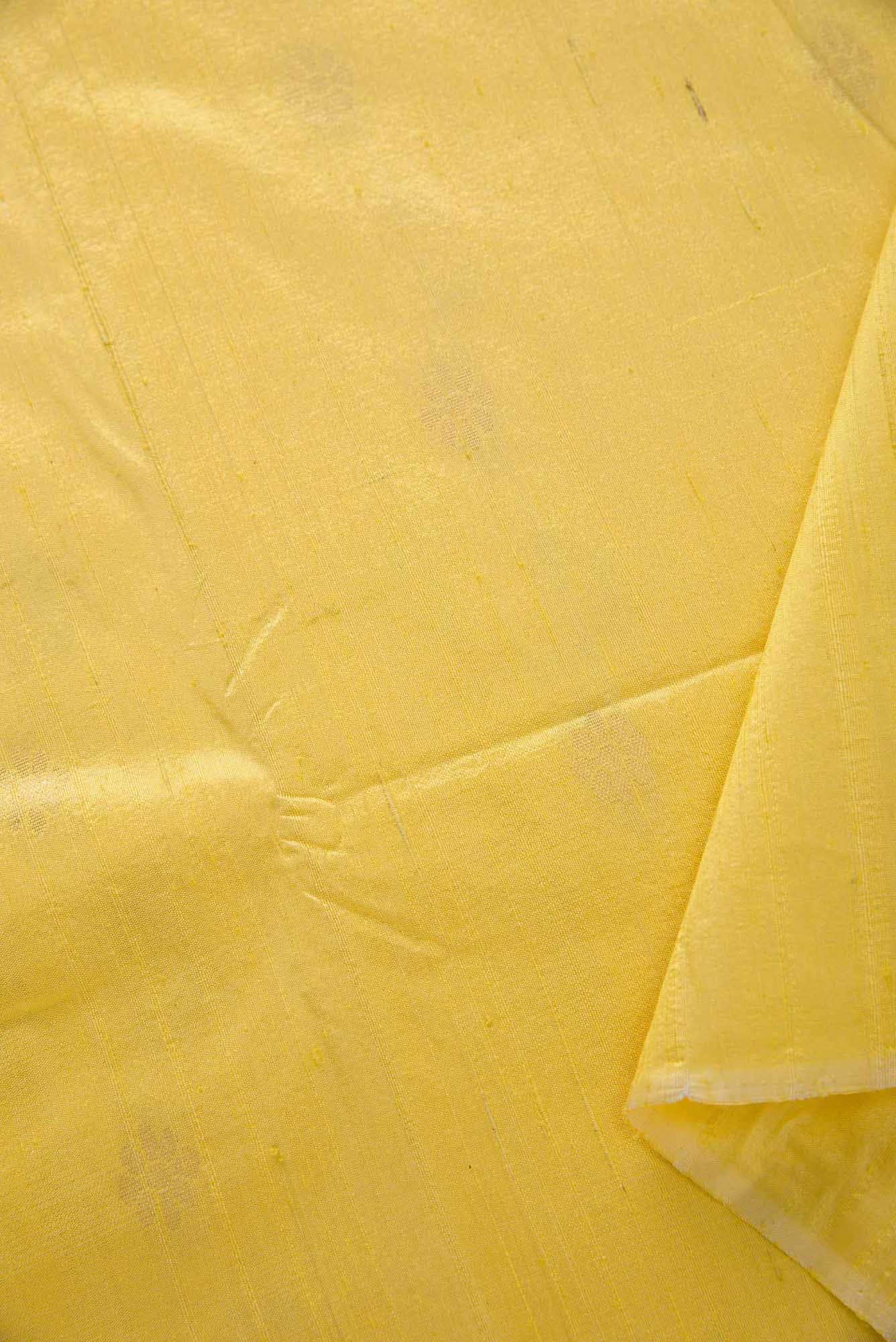 Yellow Raw Silk Dress Material