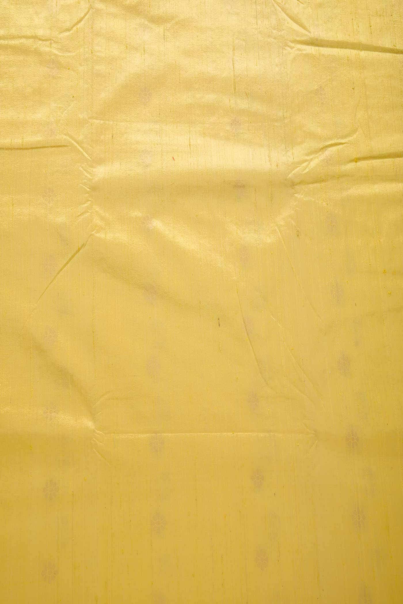 Yellow Raw Silk Dress Material
