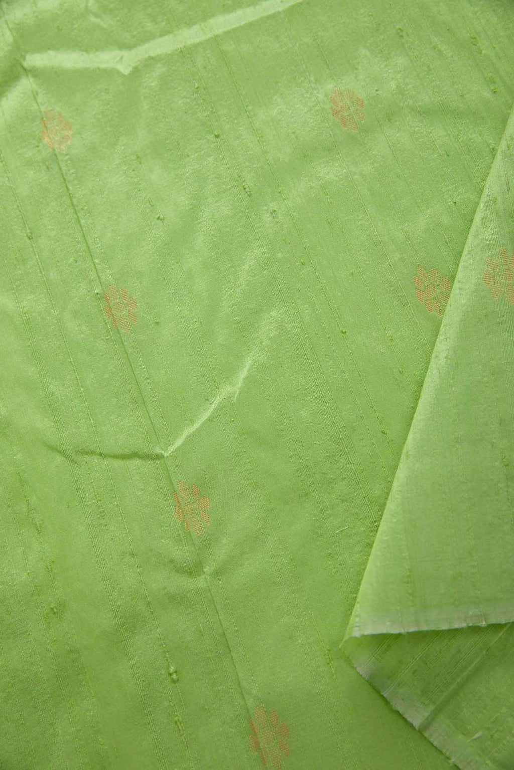 Pista Green Raw Silk Dress Material