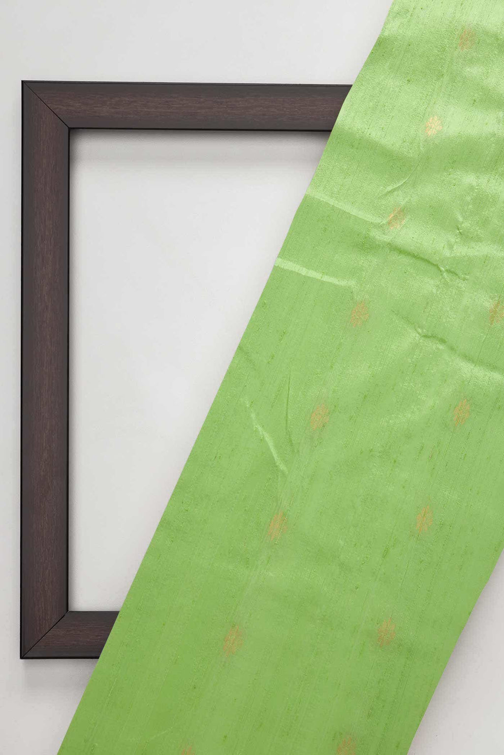 Pista Green Raw Silk Dress Material