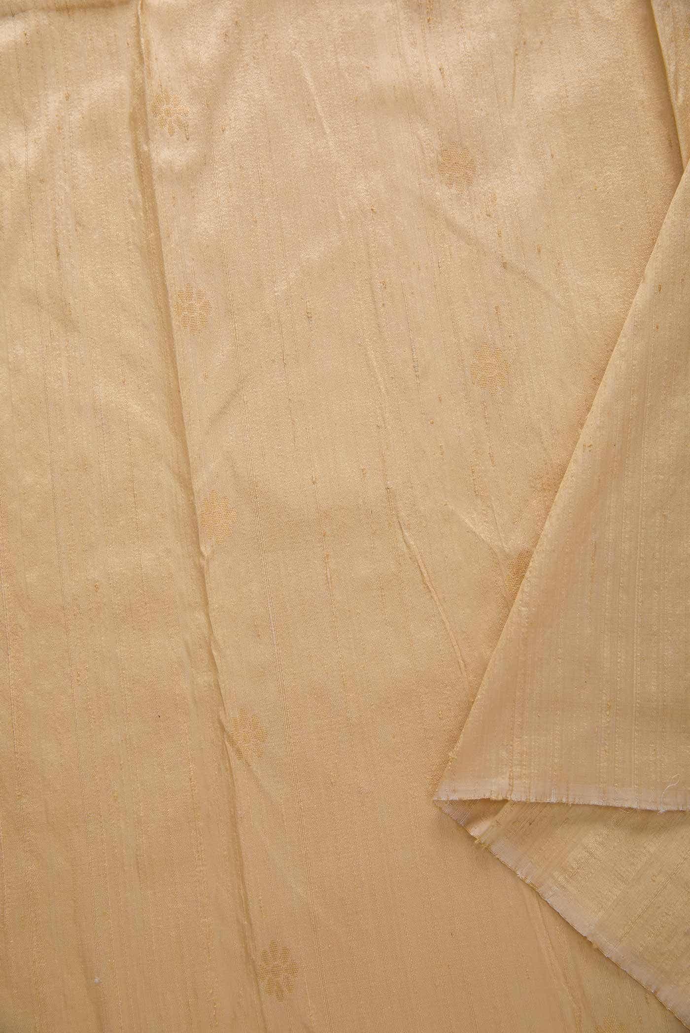 Cream Raw Silk Dress Material