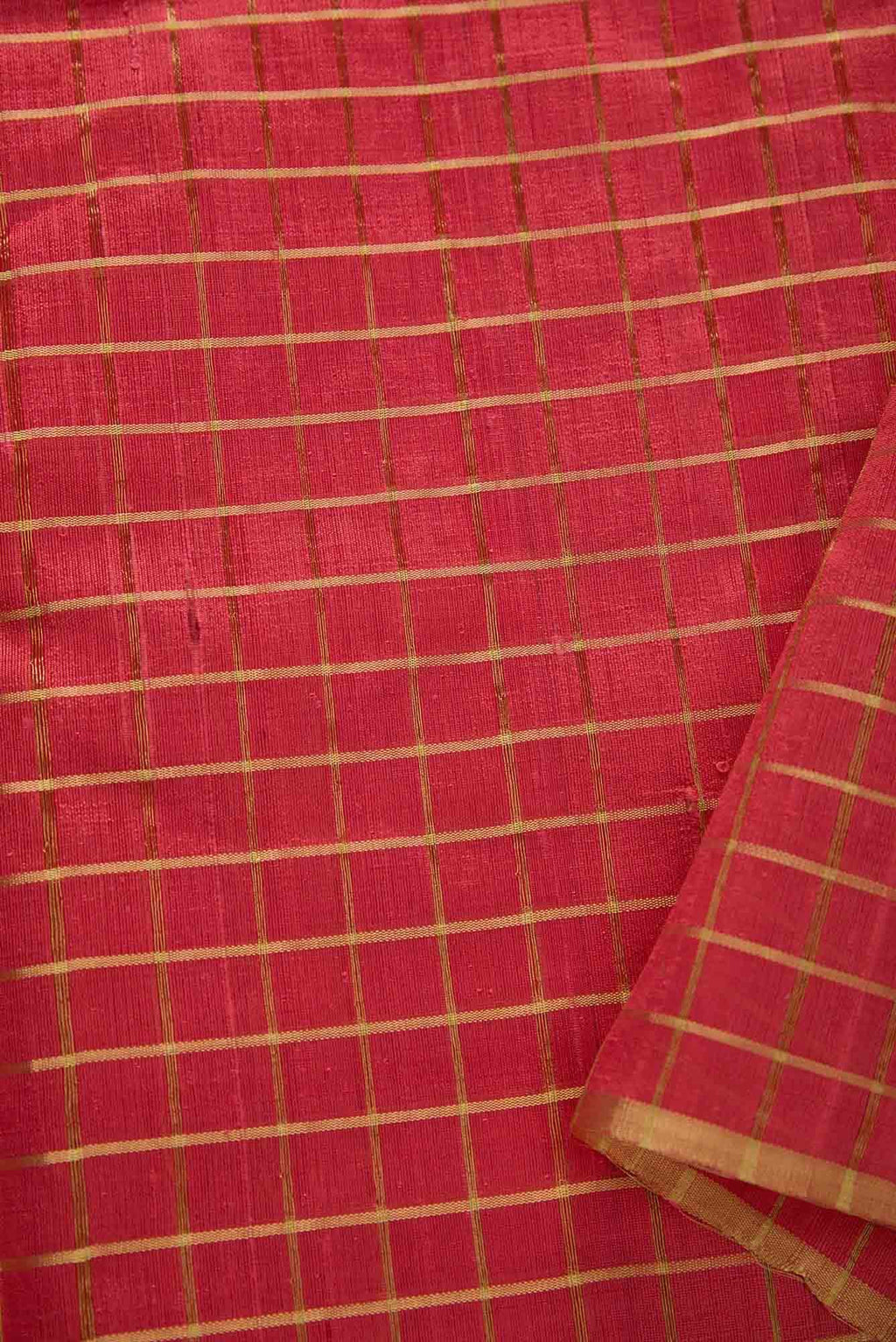 Peach Raw Silk Dress Material
