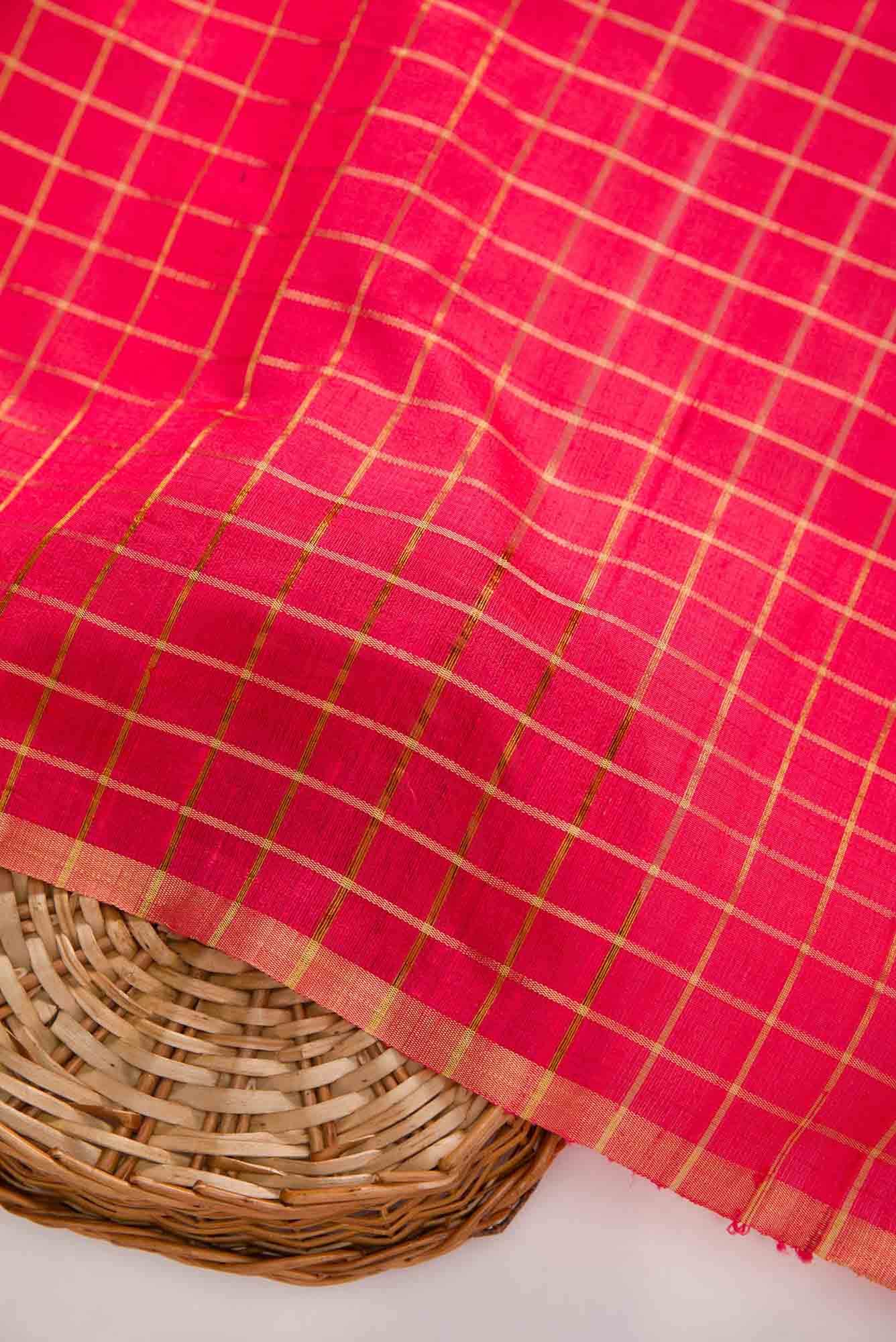 Pink Raw Silk Dress Material