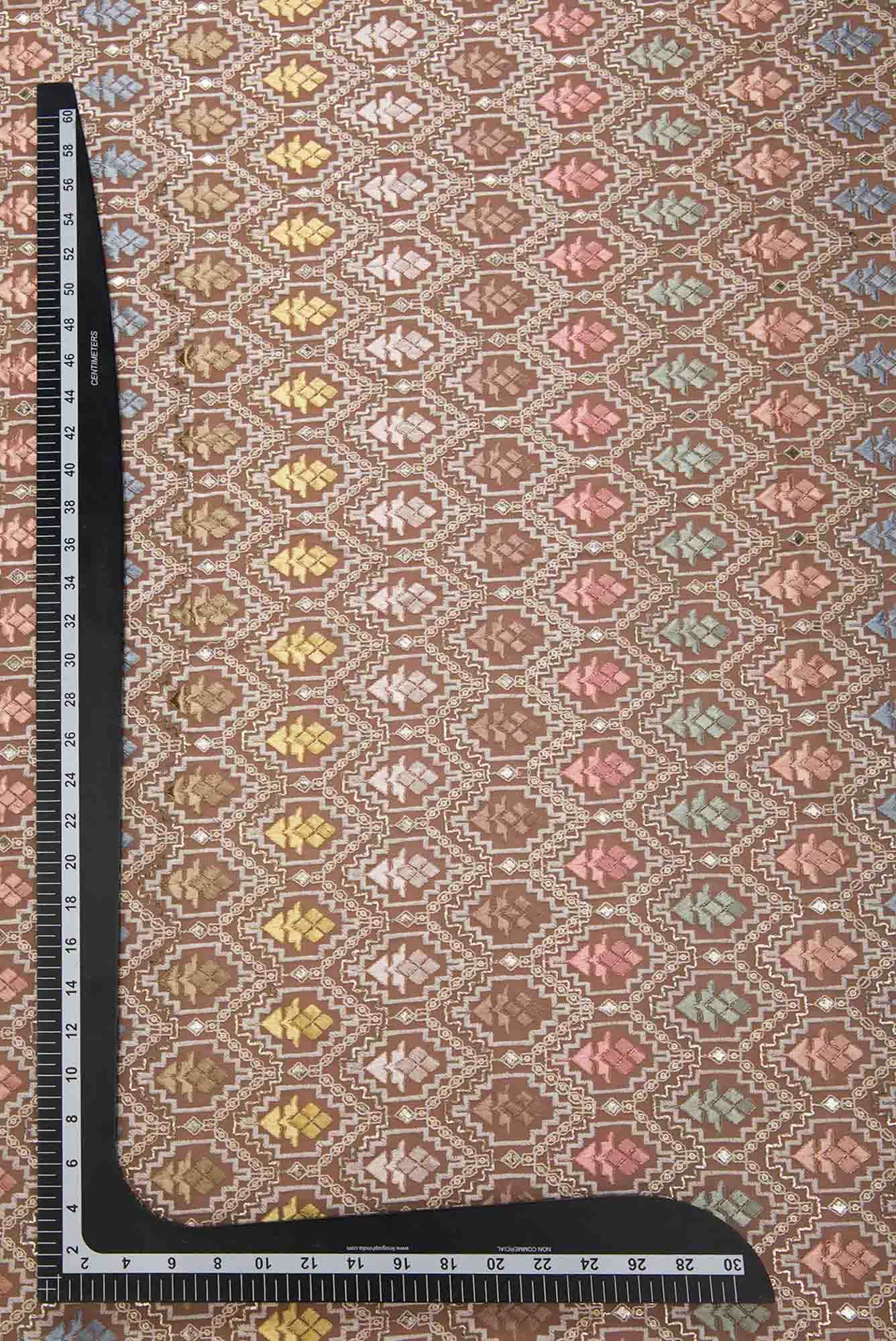 Brown Georgette Dress Material