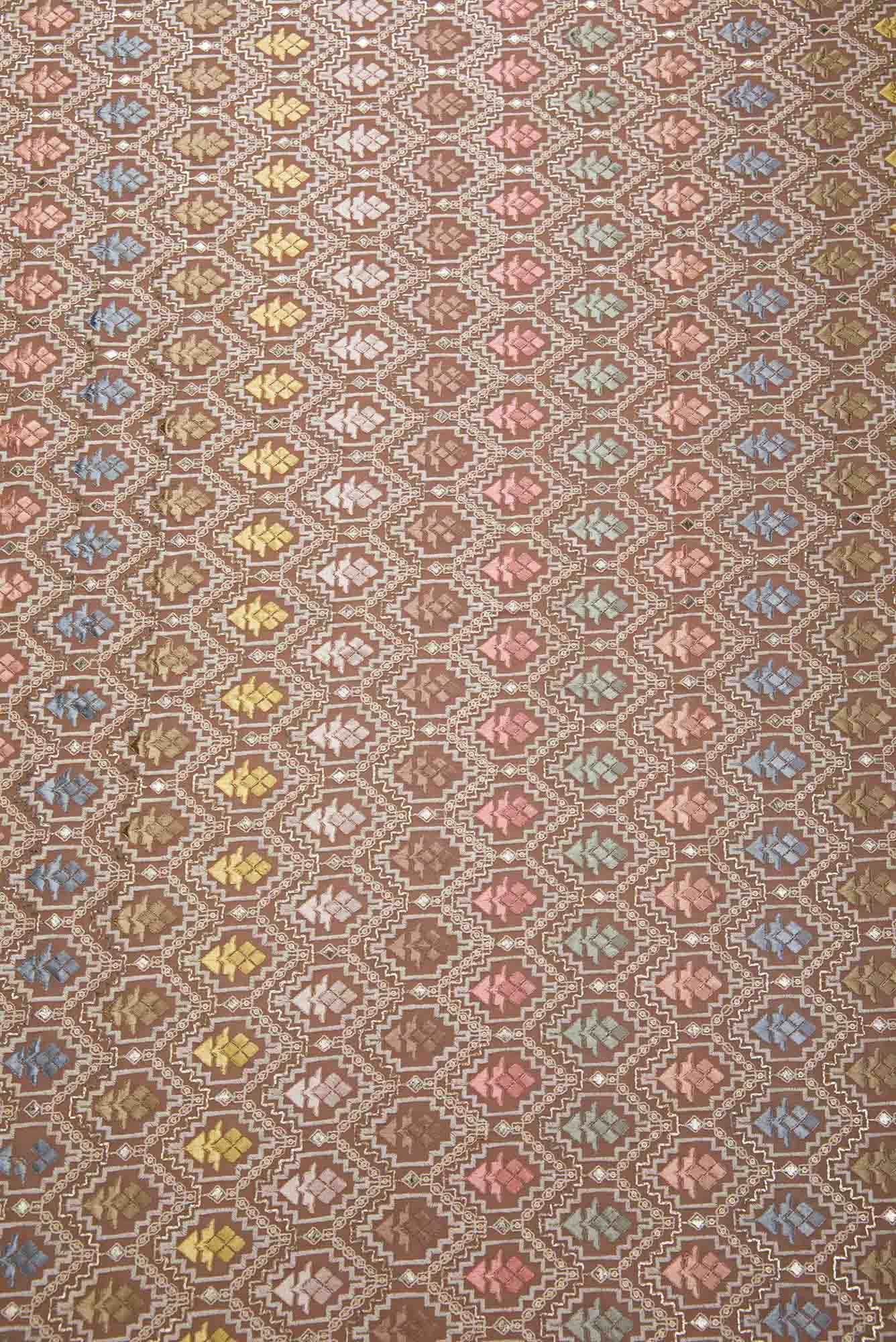 Brown Georgette Dress Material