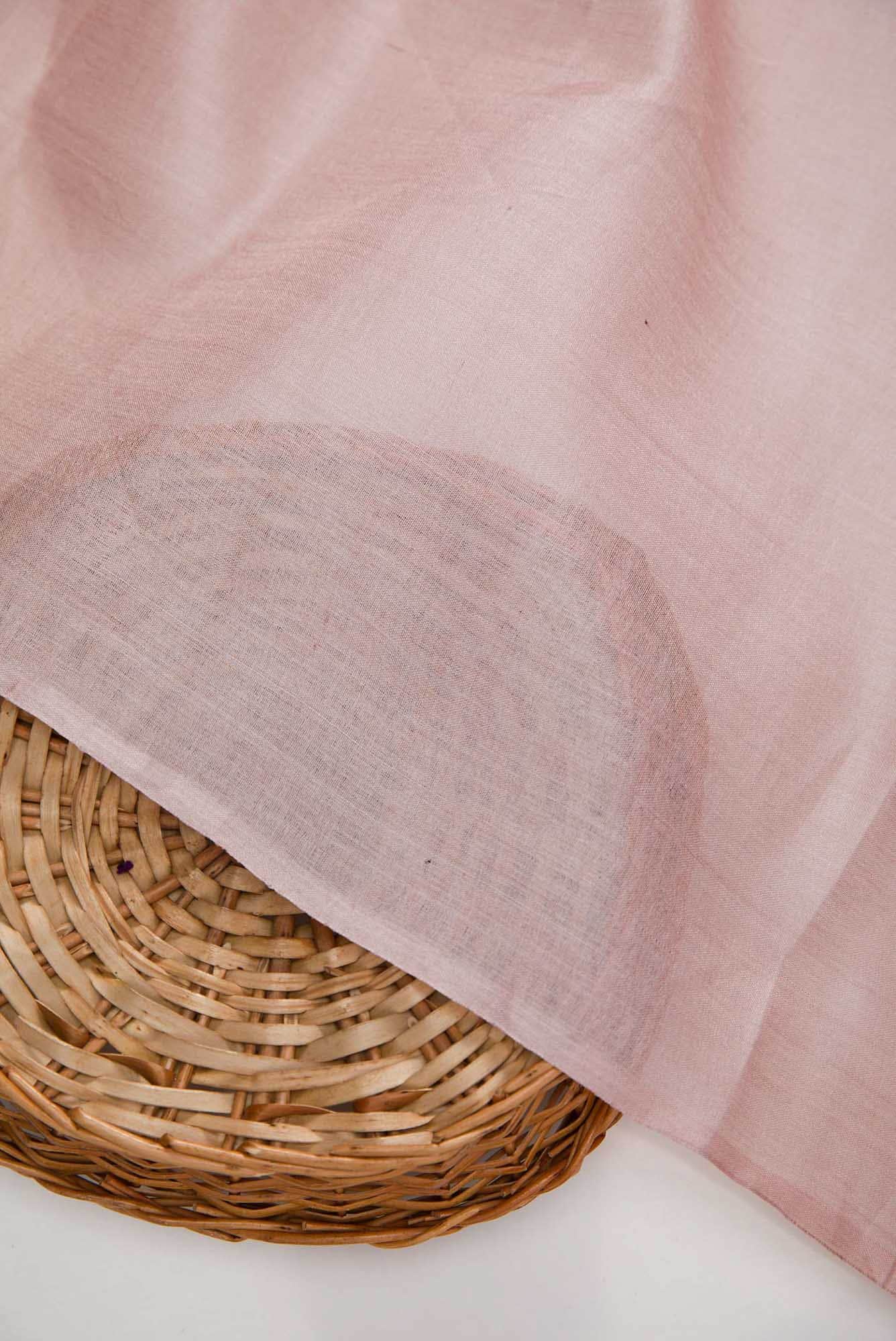 Rose Gold Tussar Silk Dress Material