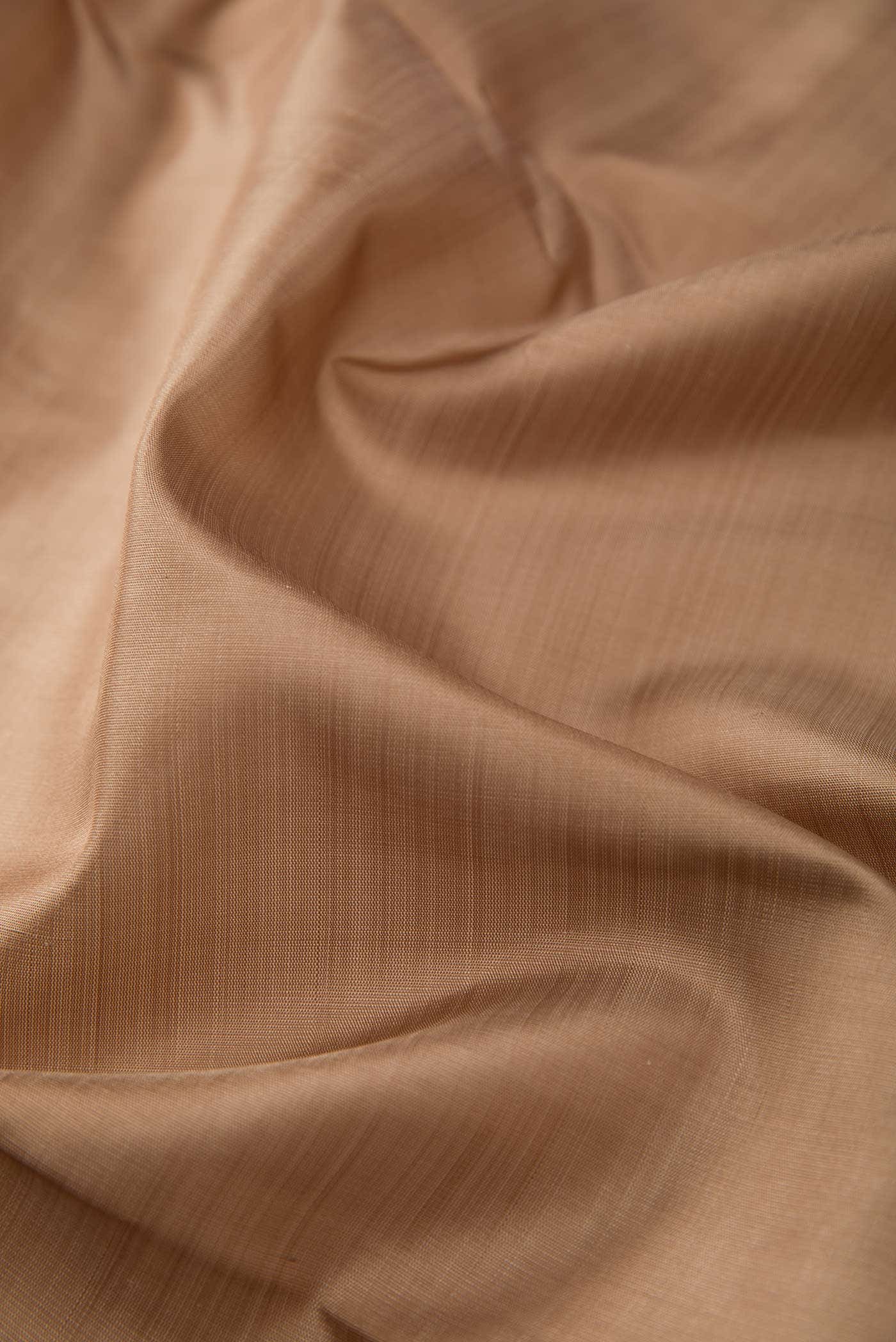 Beige Kanchipuram Silk Dress Material