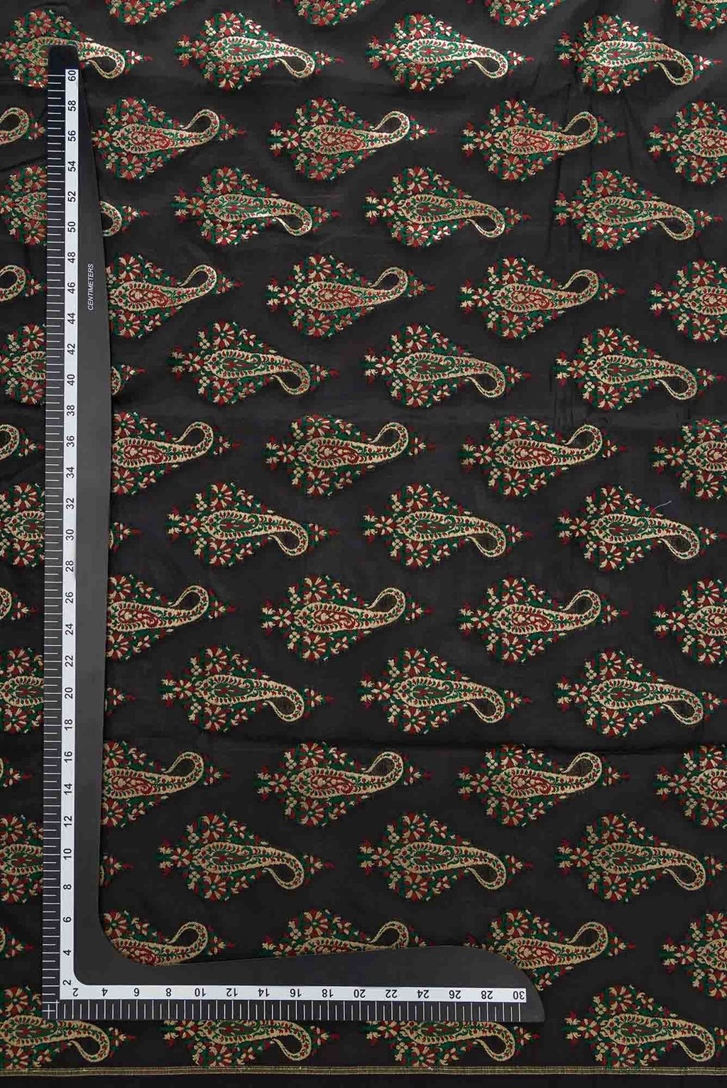 Black Banarasi Silk Dress Material