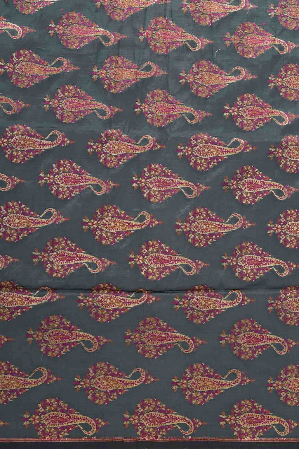 Grey Banarasi Silk Dress Material
