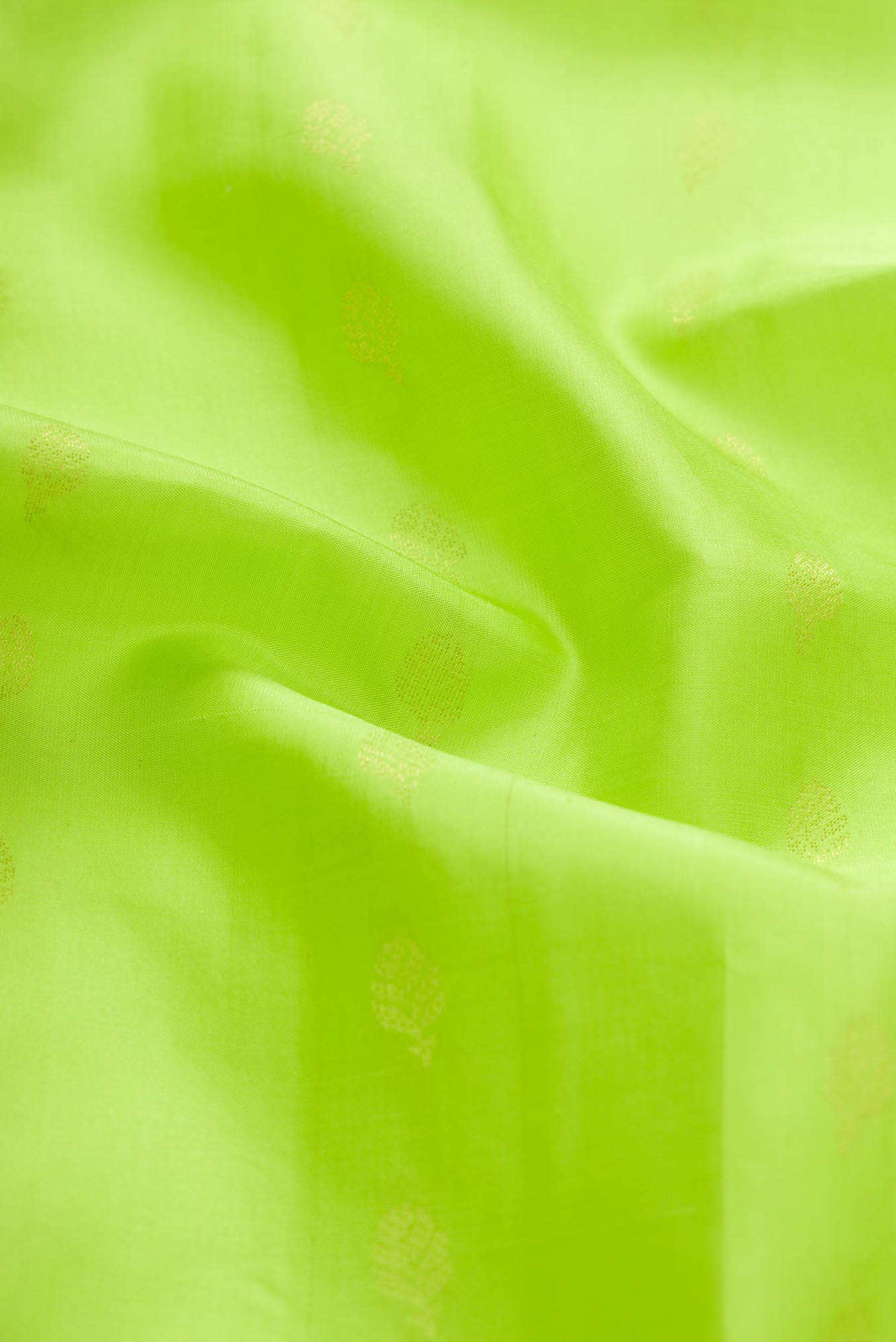 Parrot Green Kanchipuram Silk Dress Material
