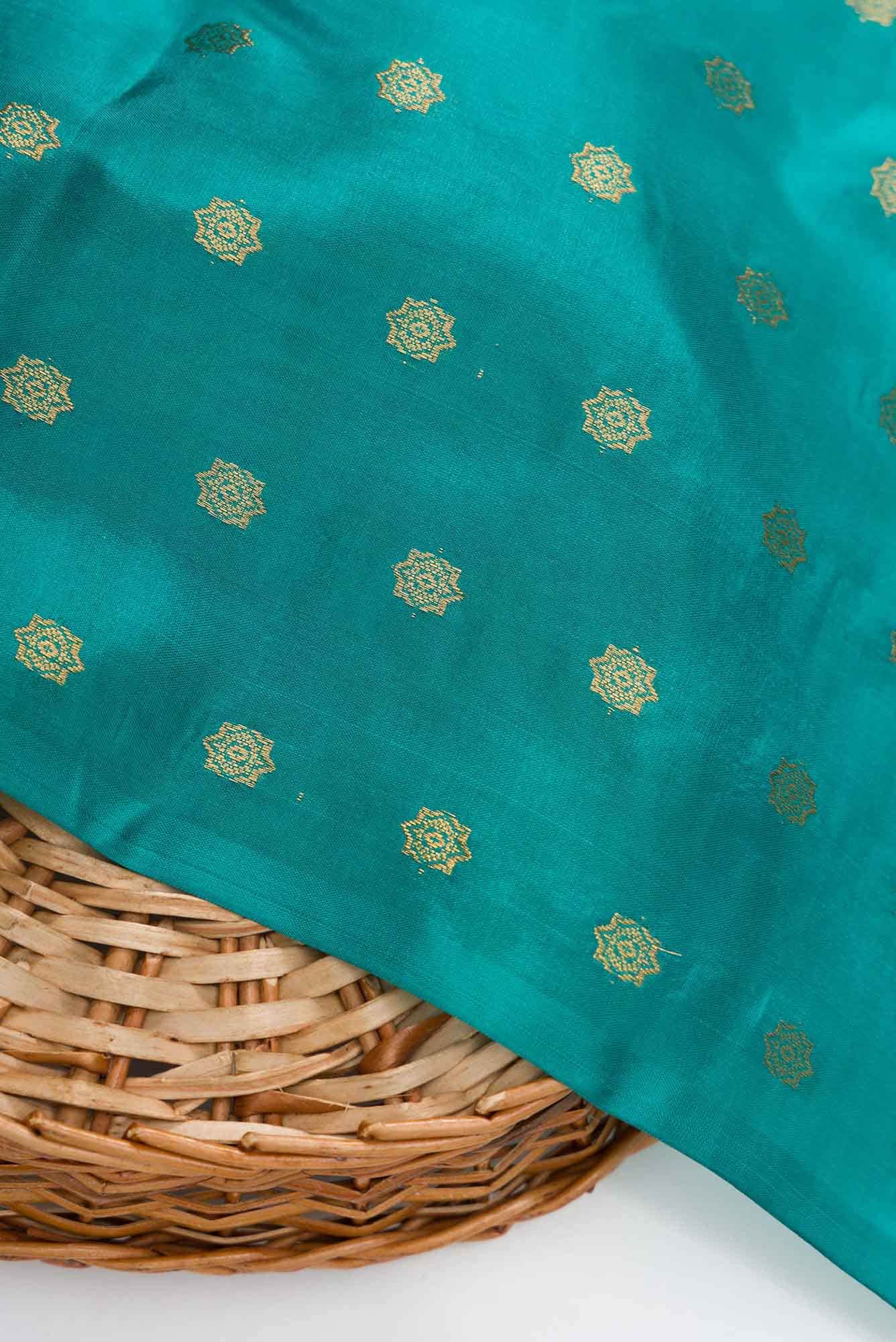 Green Kanchipuram Silk Dress Material