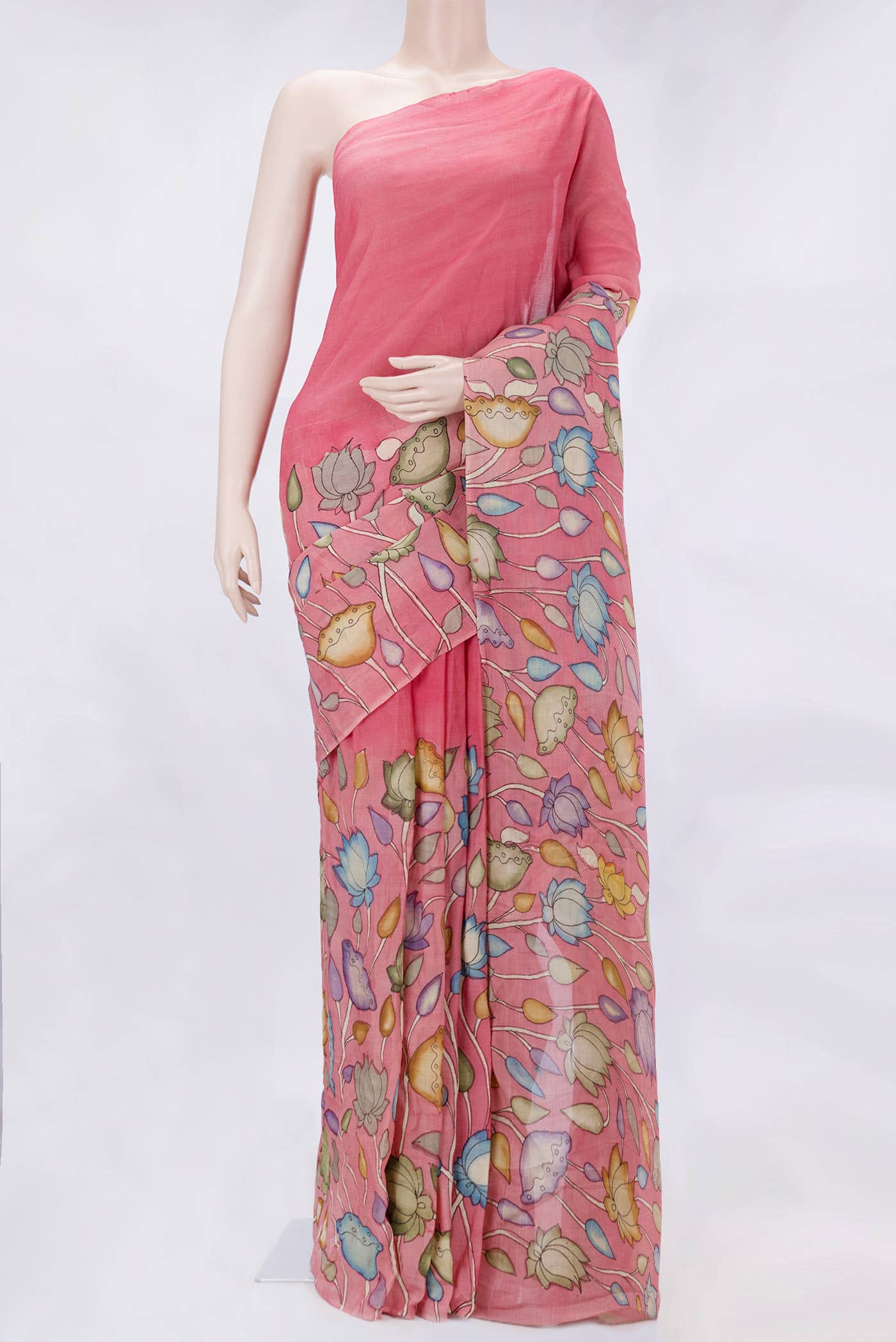 Pink Dual Tone Tussar Silk Saree