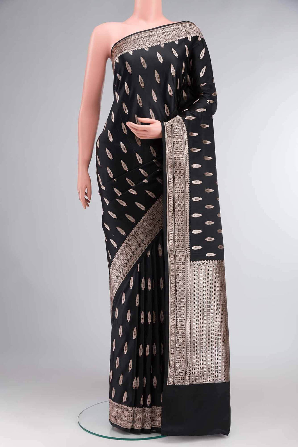 Black Banarasi Silk Saree