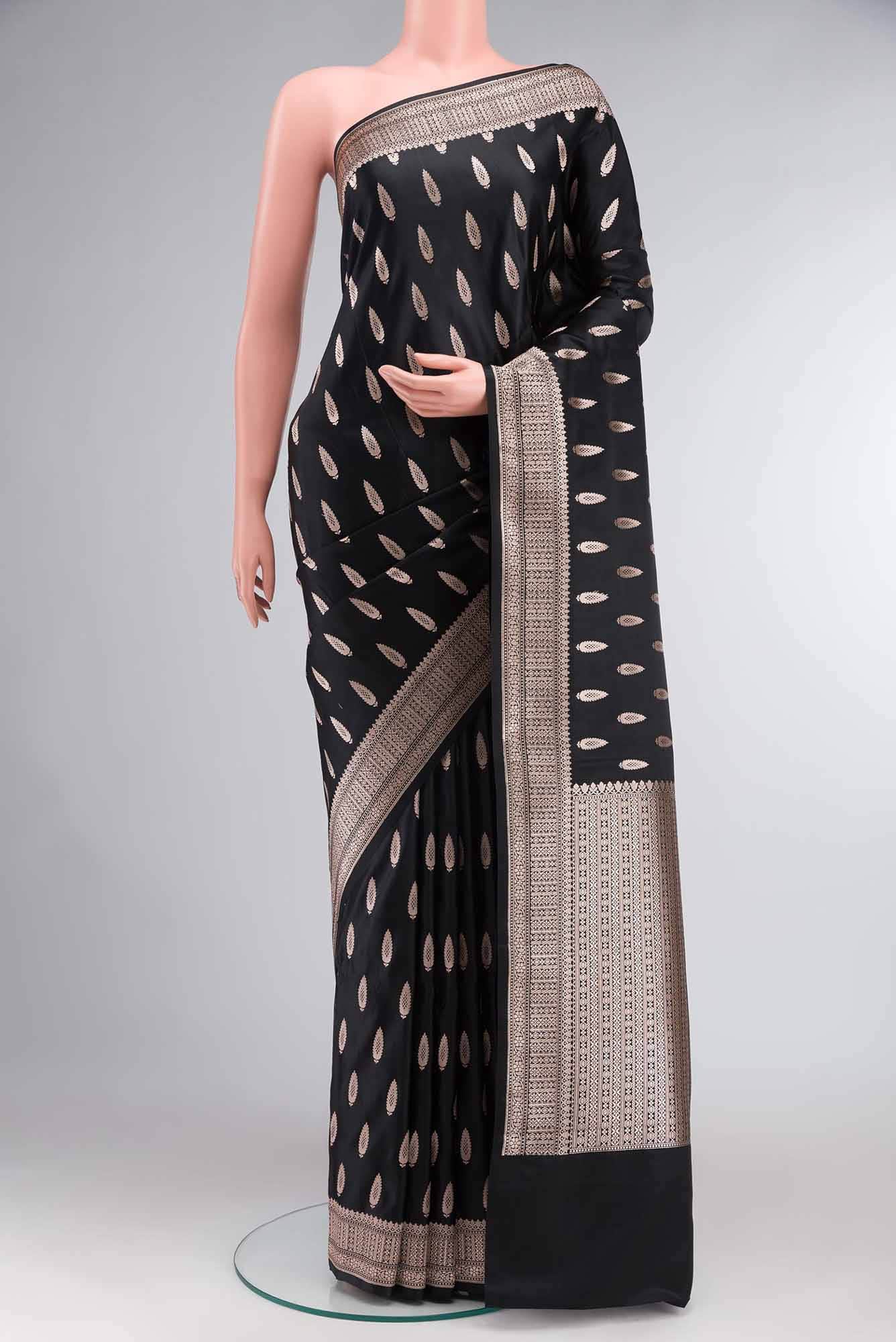 Black Banarasi Silk Saree