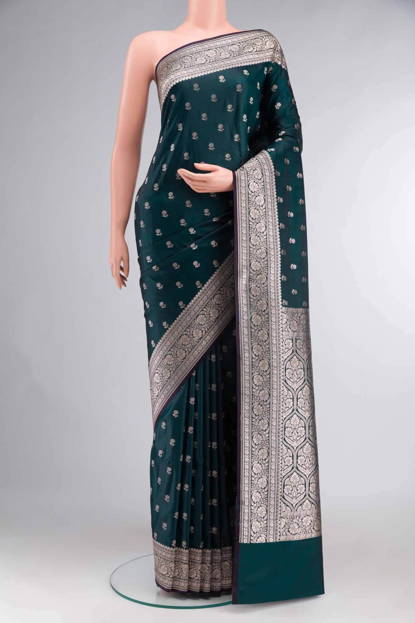 Green Banarasi Silk Saree