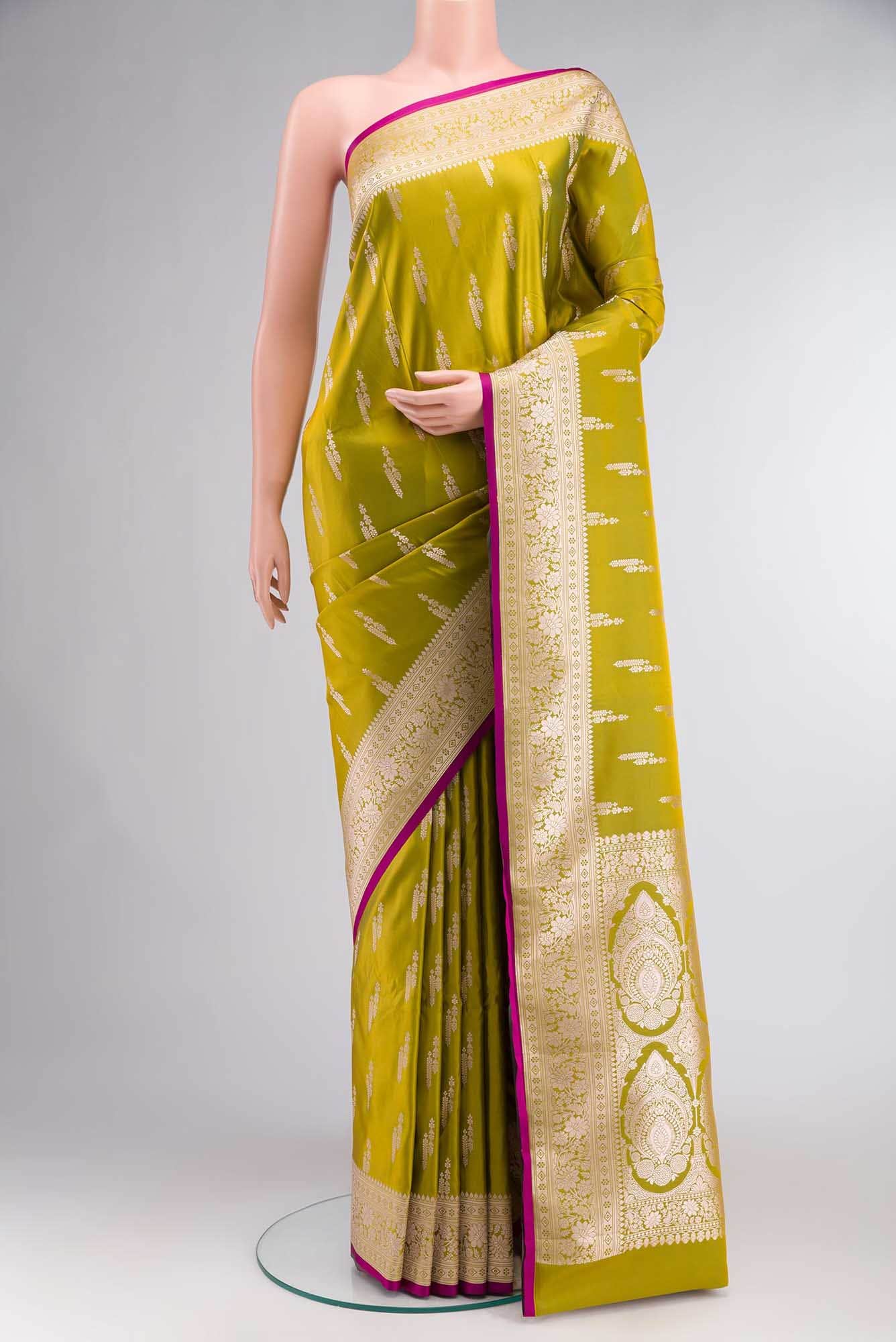 Green Banarasi Silk Saree