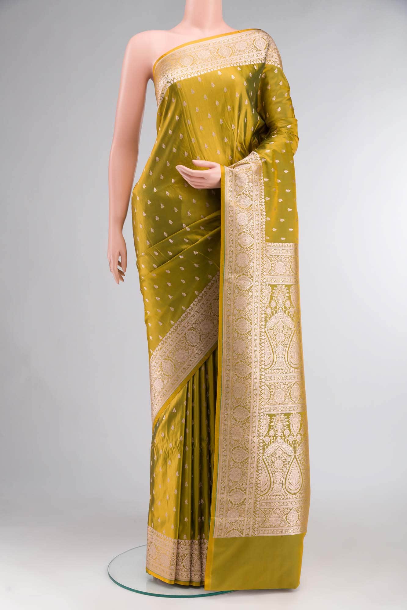 Green Banarasi Silk Saree