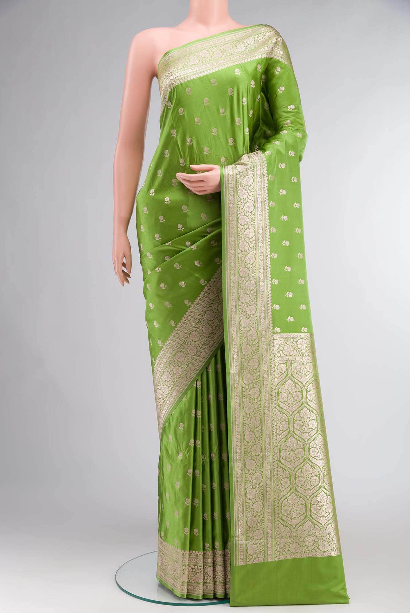 Green Banarasi Silk Saree