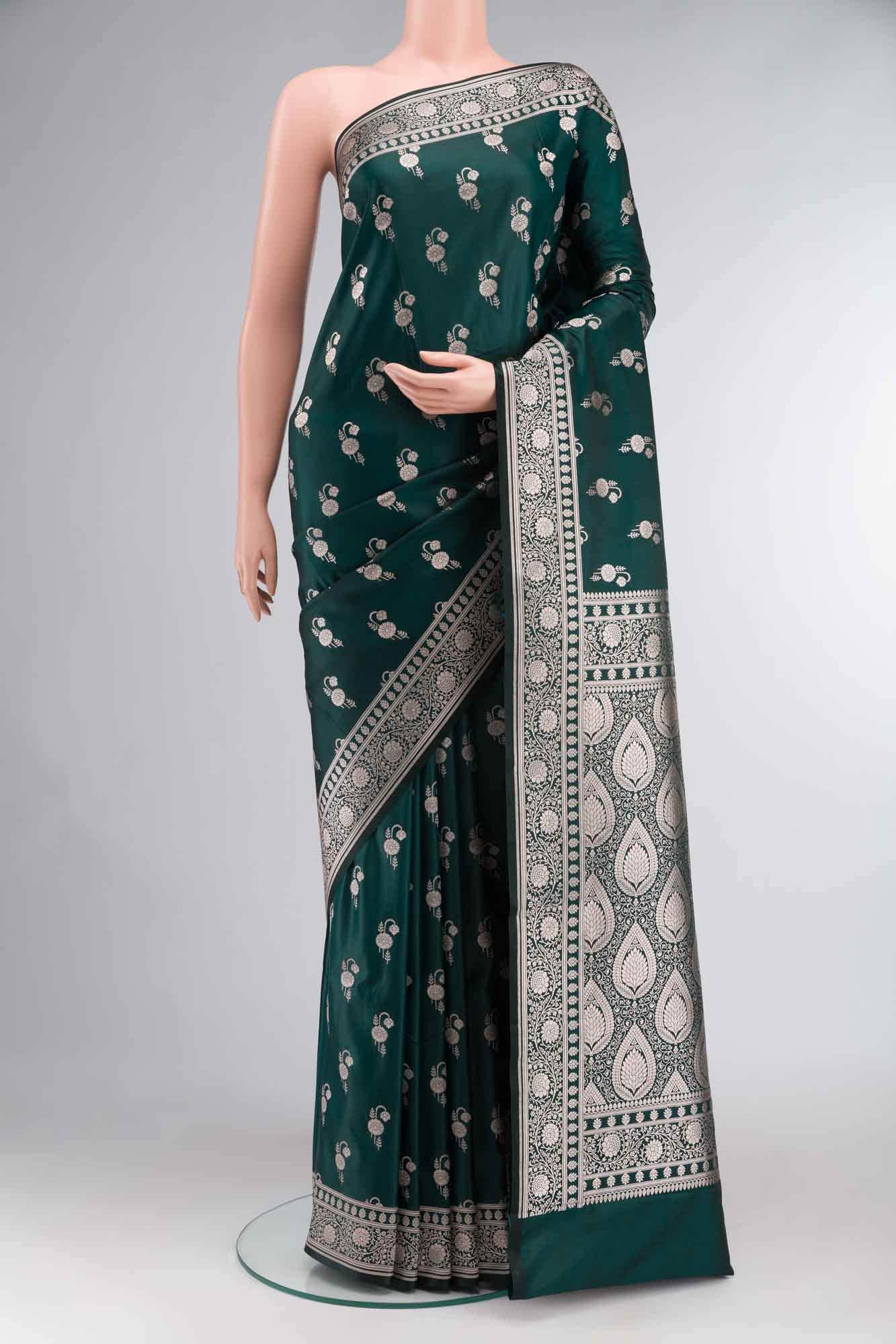 Green Banarasi Silk Saree