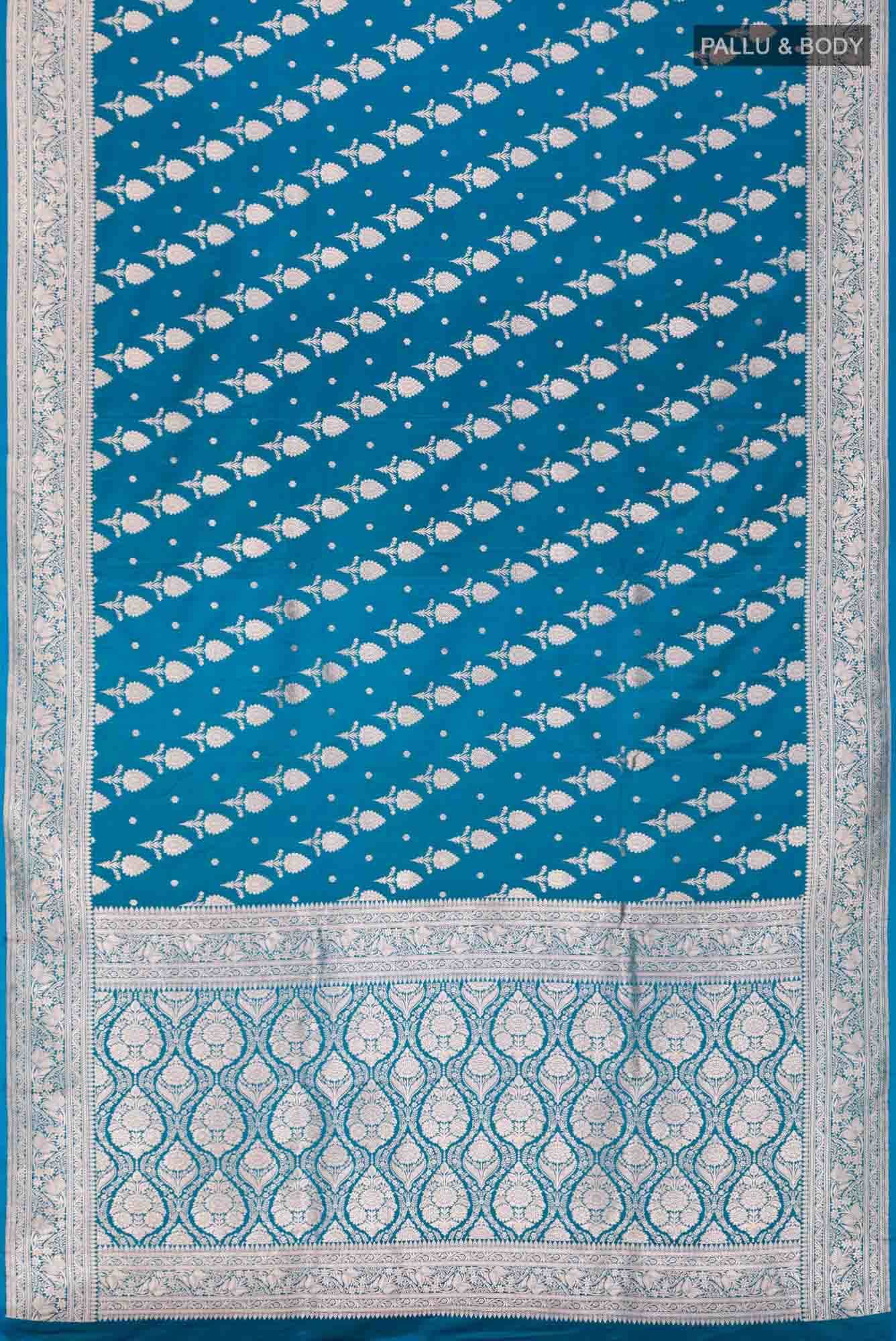 Blue Banarasi Silk Saree