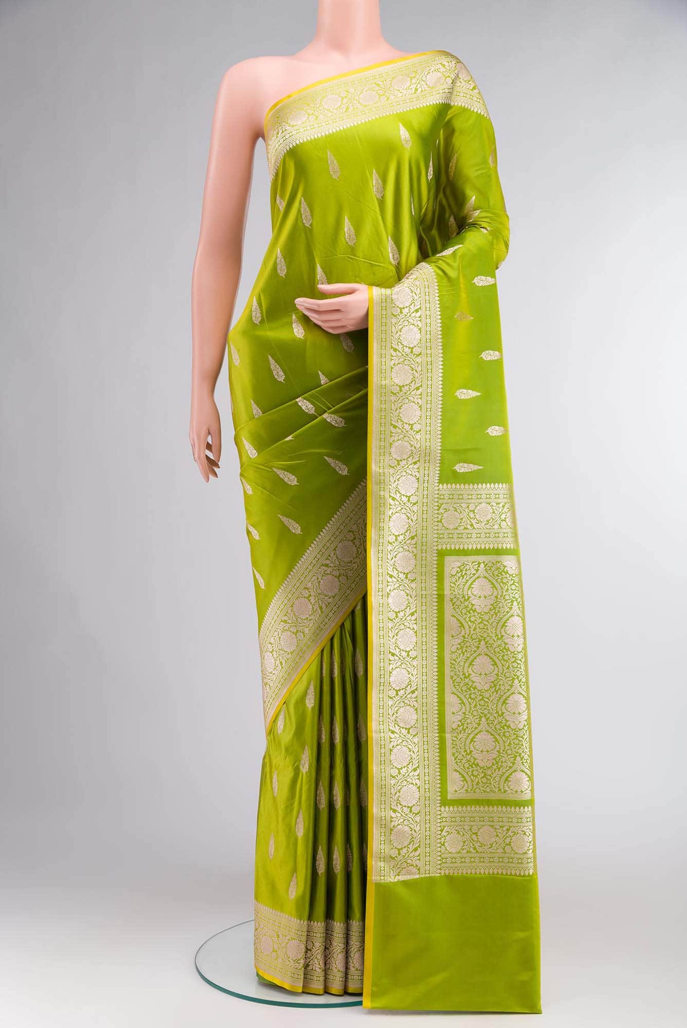 Green Banarasi Silk Saree