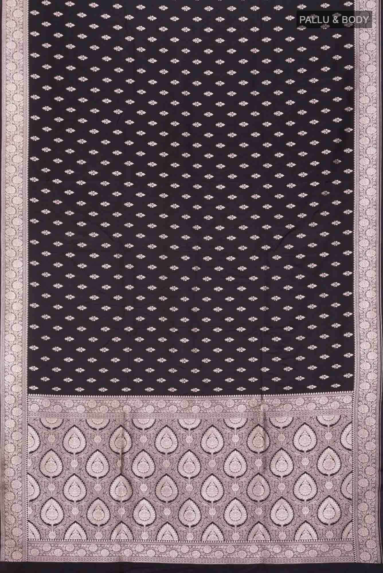 Black Banarasi Silk Saree