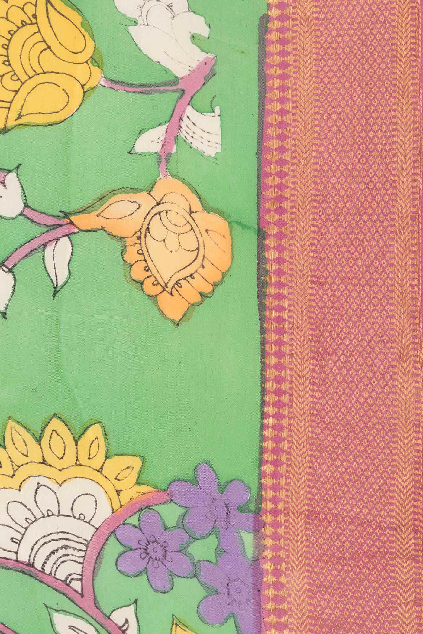 Green Dual Tone Mangalagiri Cotton Saree