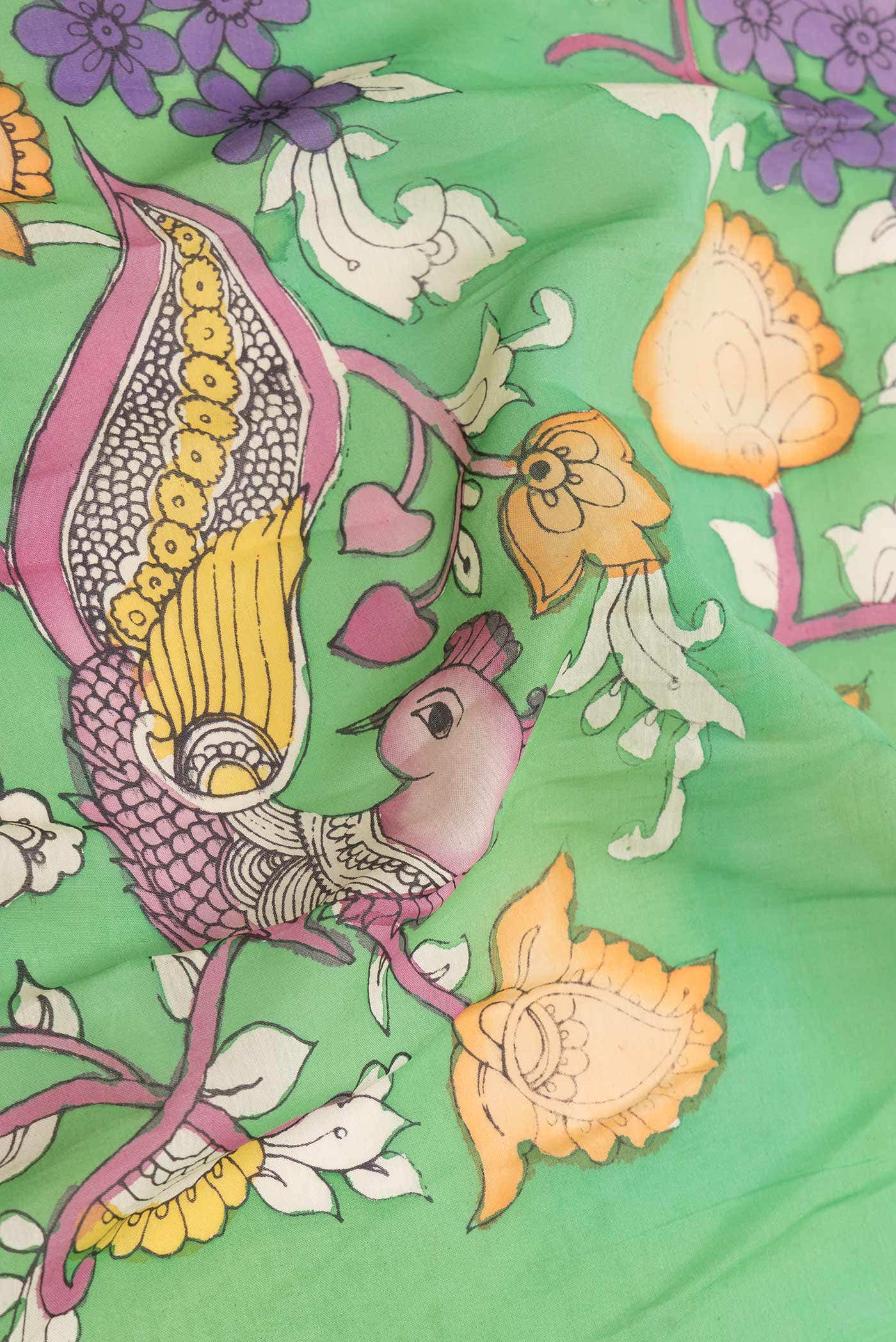 Green Dual Tone Mangalagiri Cotton Saree